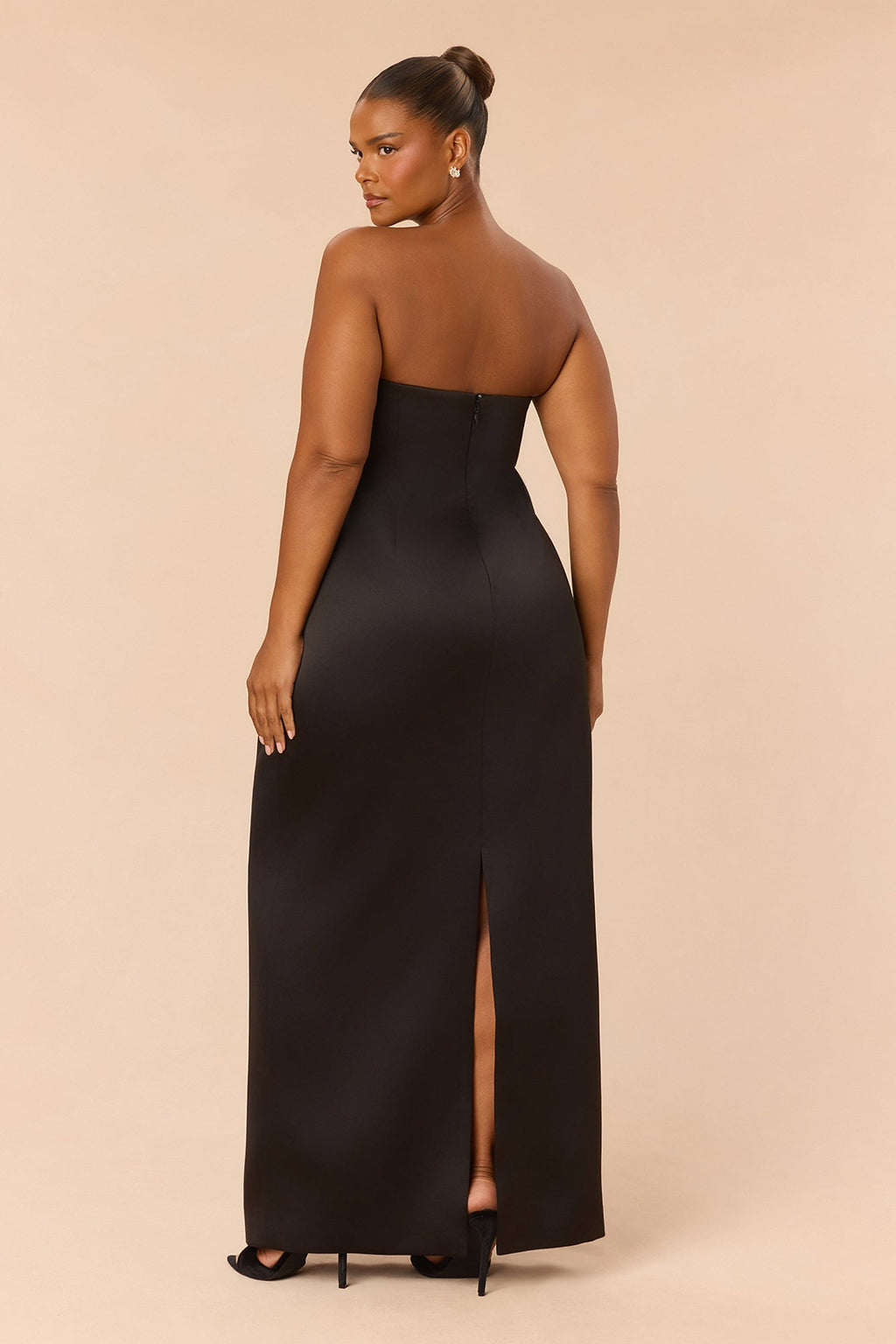 Sasha Rhinestone Maxi Dress - Black