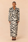Spotlight Stealer Faux Pony Hair Coat - Black/White