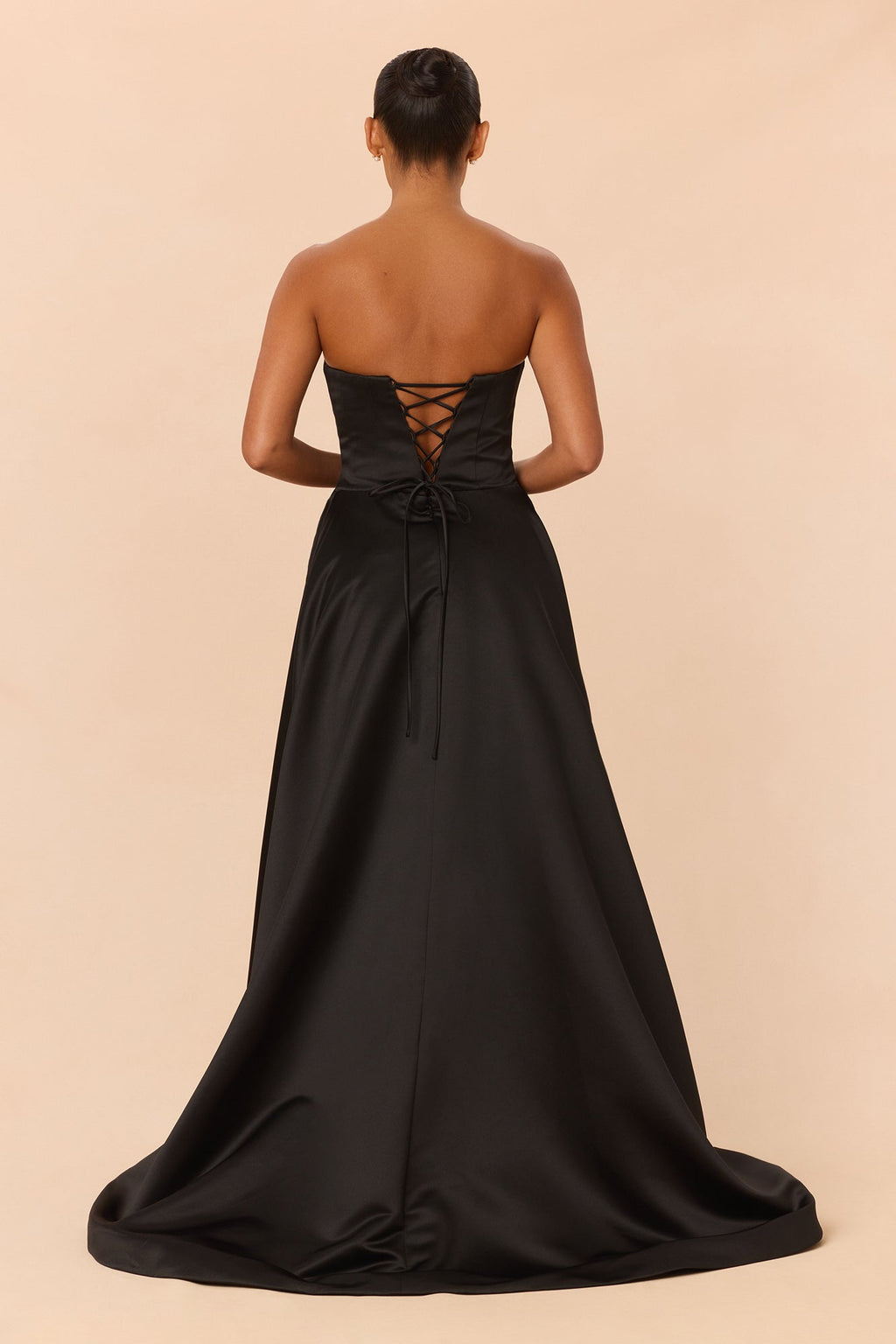 Grand Entrance Strapless Gown - Black