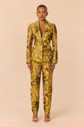 Lola Jacquard Blazer Pant Set - Gold/combo