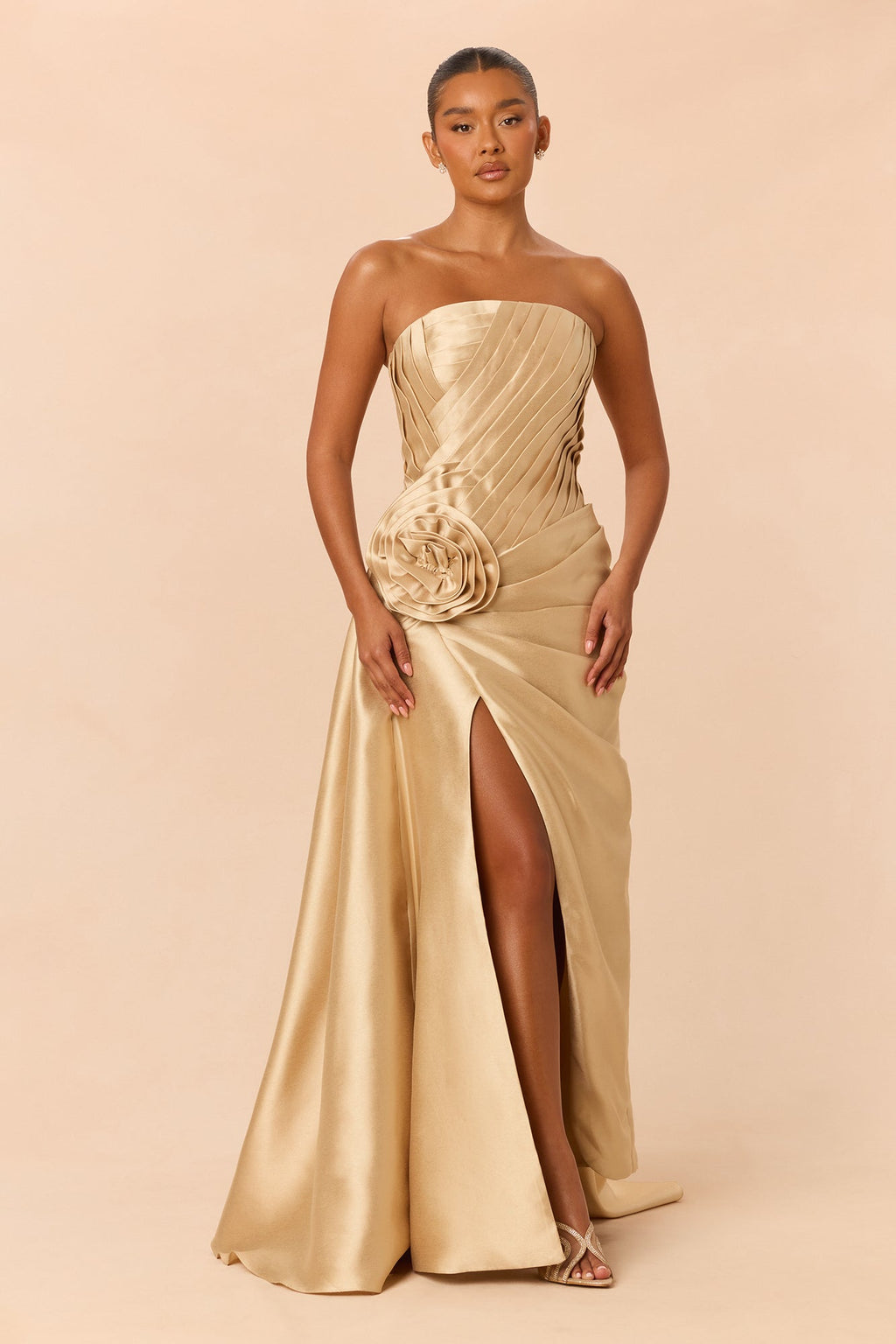 Can't Resist Taffeta Gown - Gold