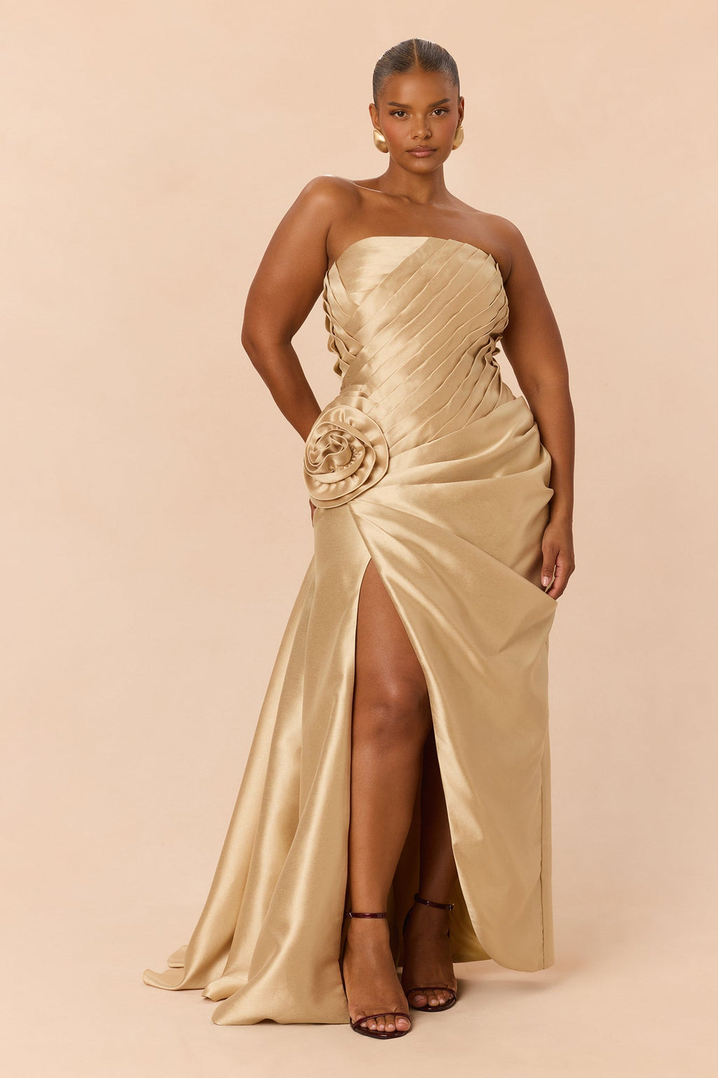 Can't Resist Taffeta Gown - Gold