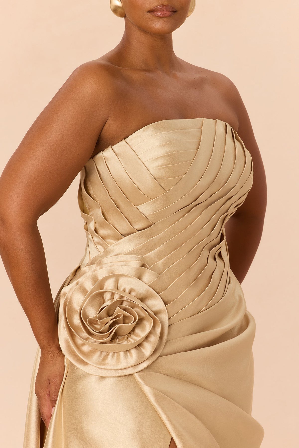 Can't Resist Taffeta Gown - Gold