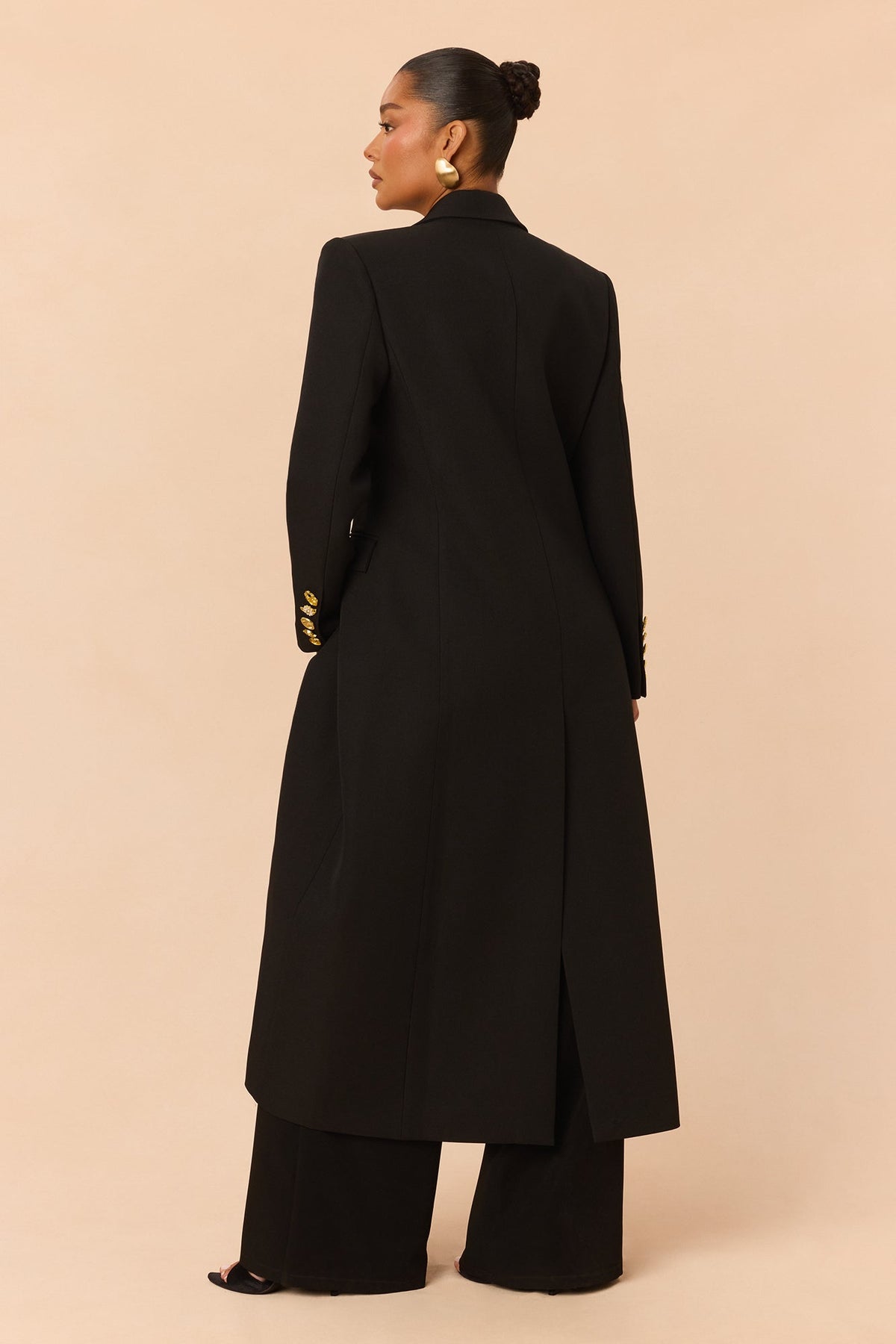 Odette Hardware Blazer Coat - Black