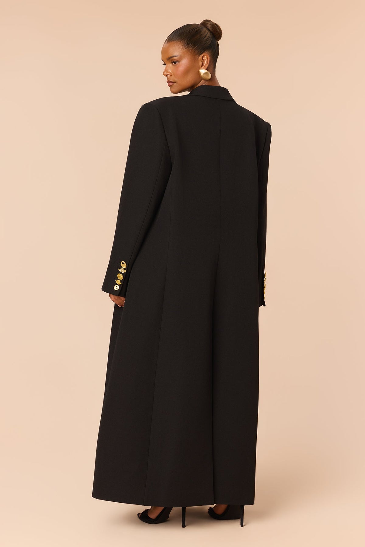 Odette Hardware Blazer Coat - Black