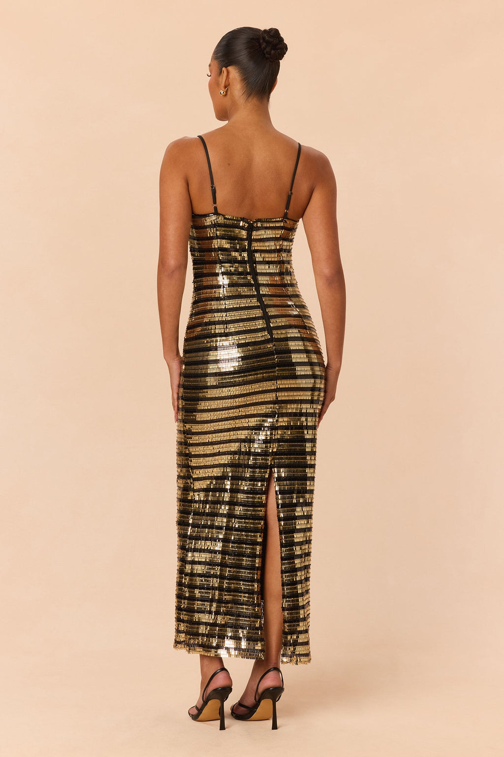 Marlowe Sequin Maxi Dress - Gold/Black
