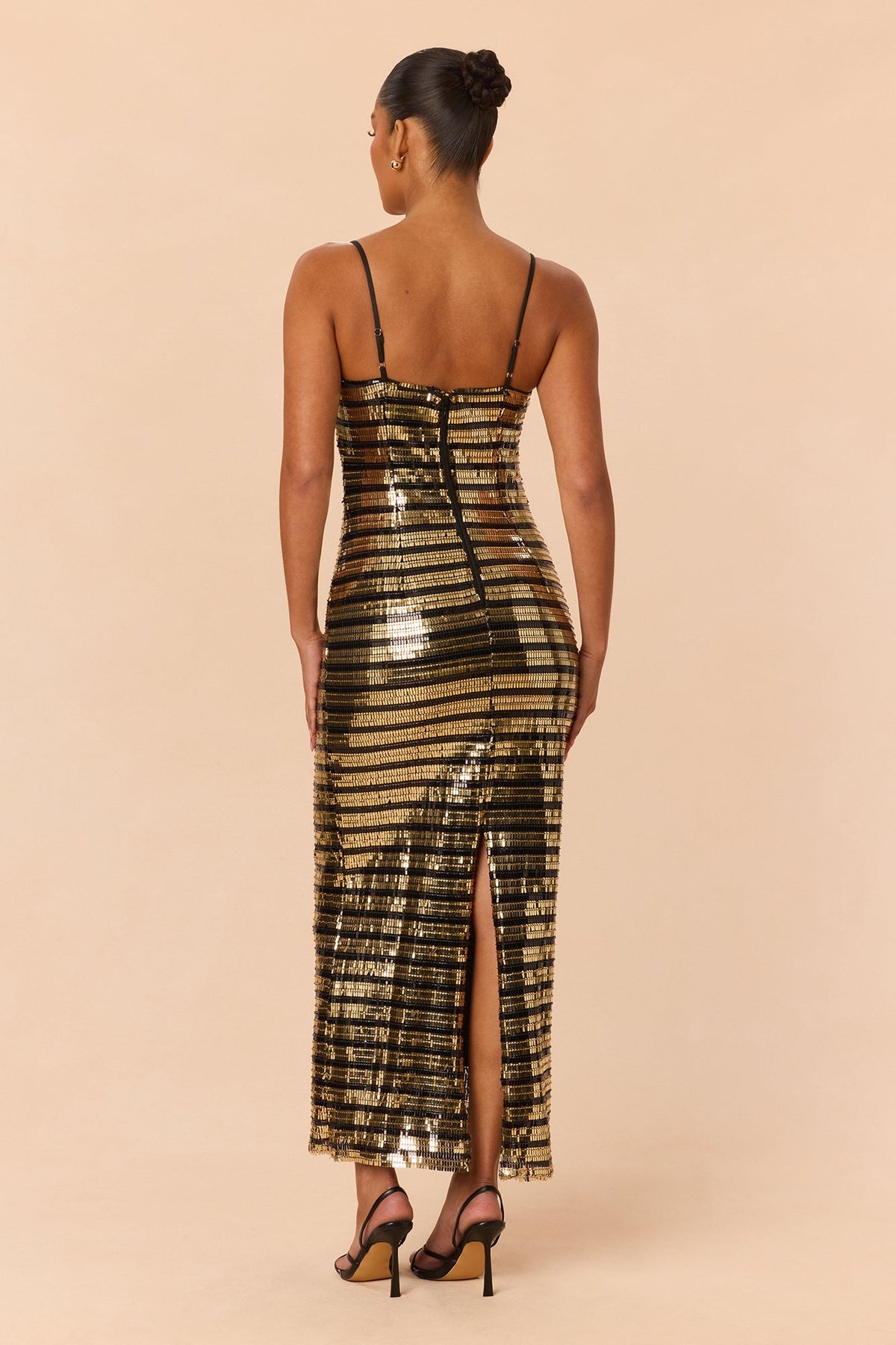 Marlowe Sequin Maxi Dress - Gold/Black