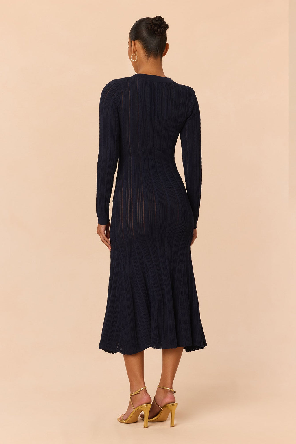 Keep It Classic Knit Maxi Dress - Navy