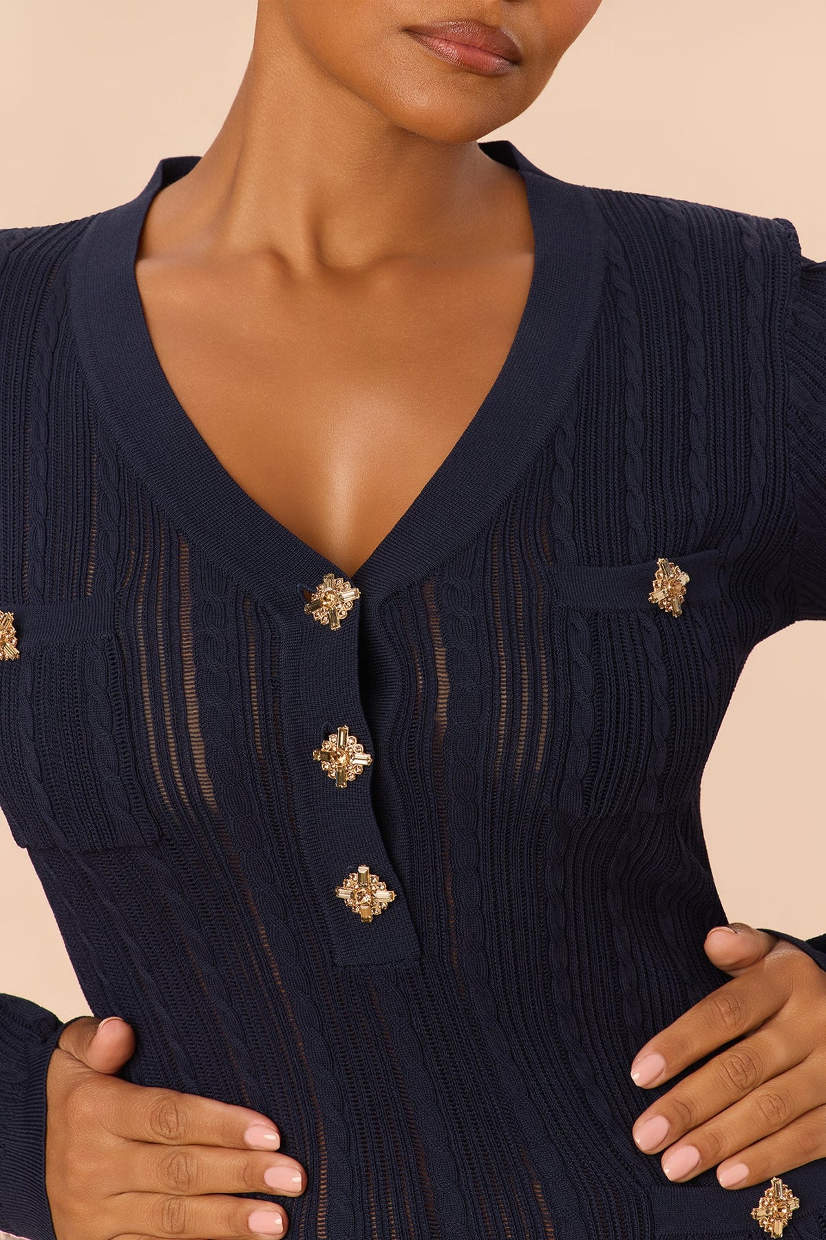 Keep It Classic Knit Maxi Dress - Navy