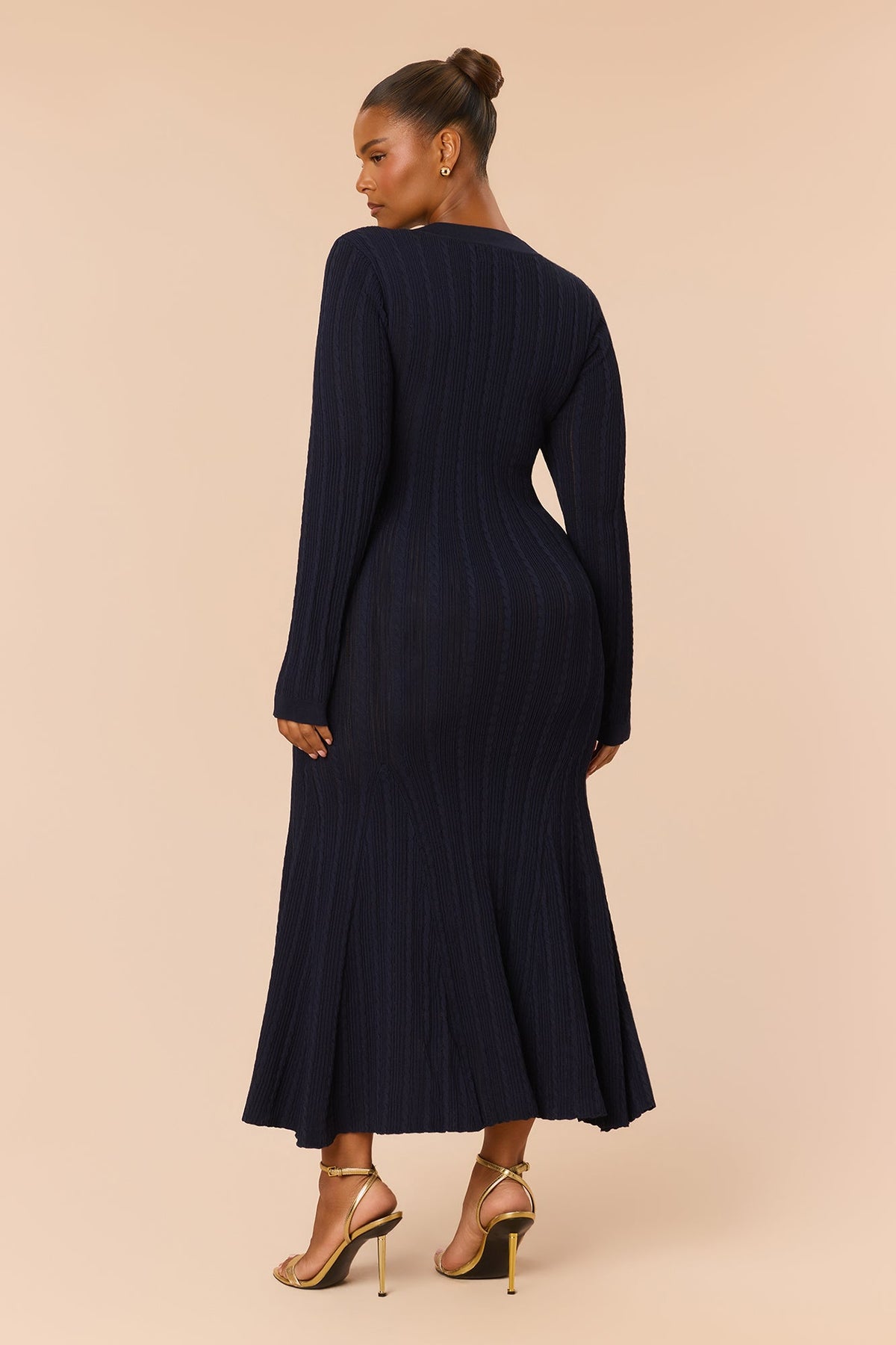 Keep It Classic Knit Maxi Dress - Navy