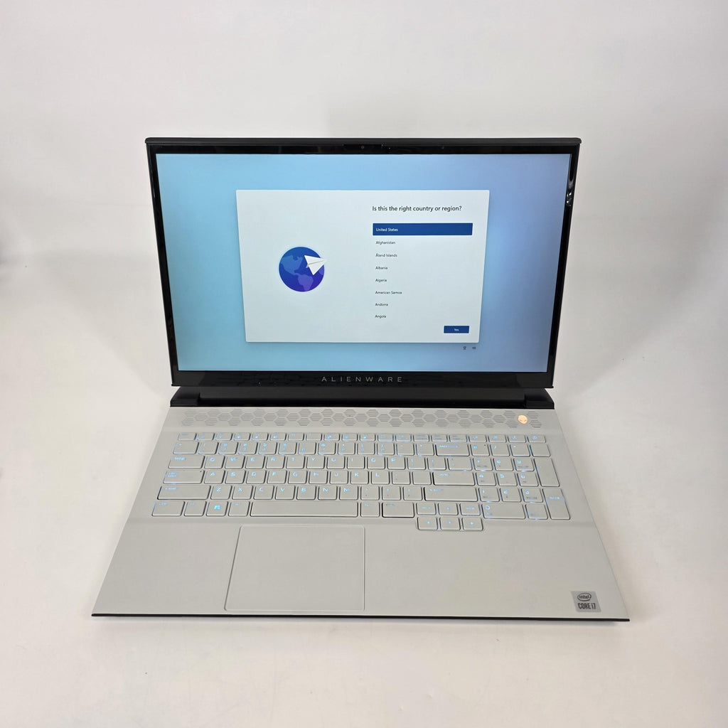 Dell Alienware M17 R4 White 2.2 GHz Intel Core i7 10th Gen. 16GB RAM 1TB Solid State Drive NVIDIA GeForce RTX 3070 8 GB