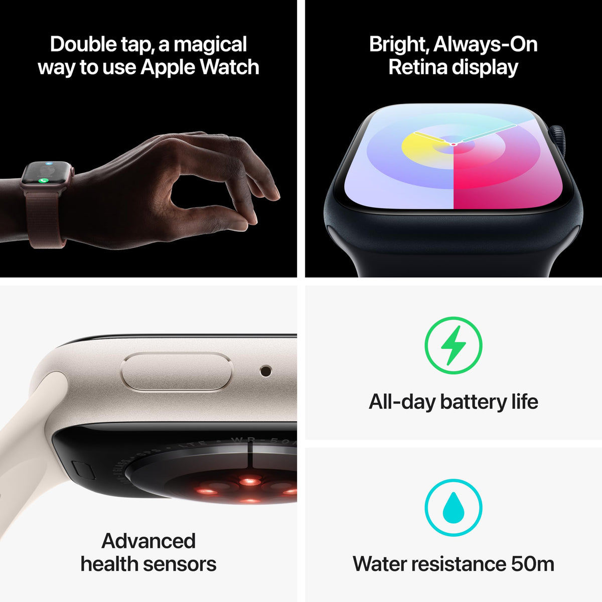 Apple Watch Series 9 GPS Cellular 41mm Smartwatch with Pink Aluminum Case, Sport Loop - MRJ13LL/A