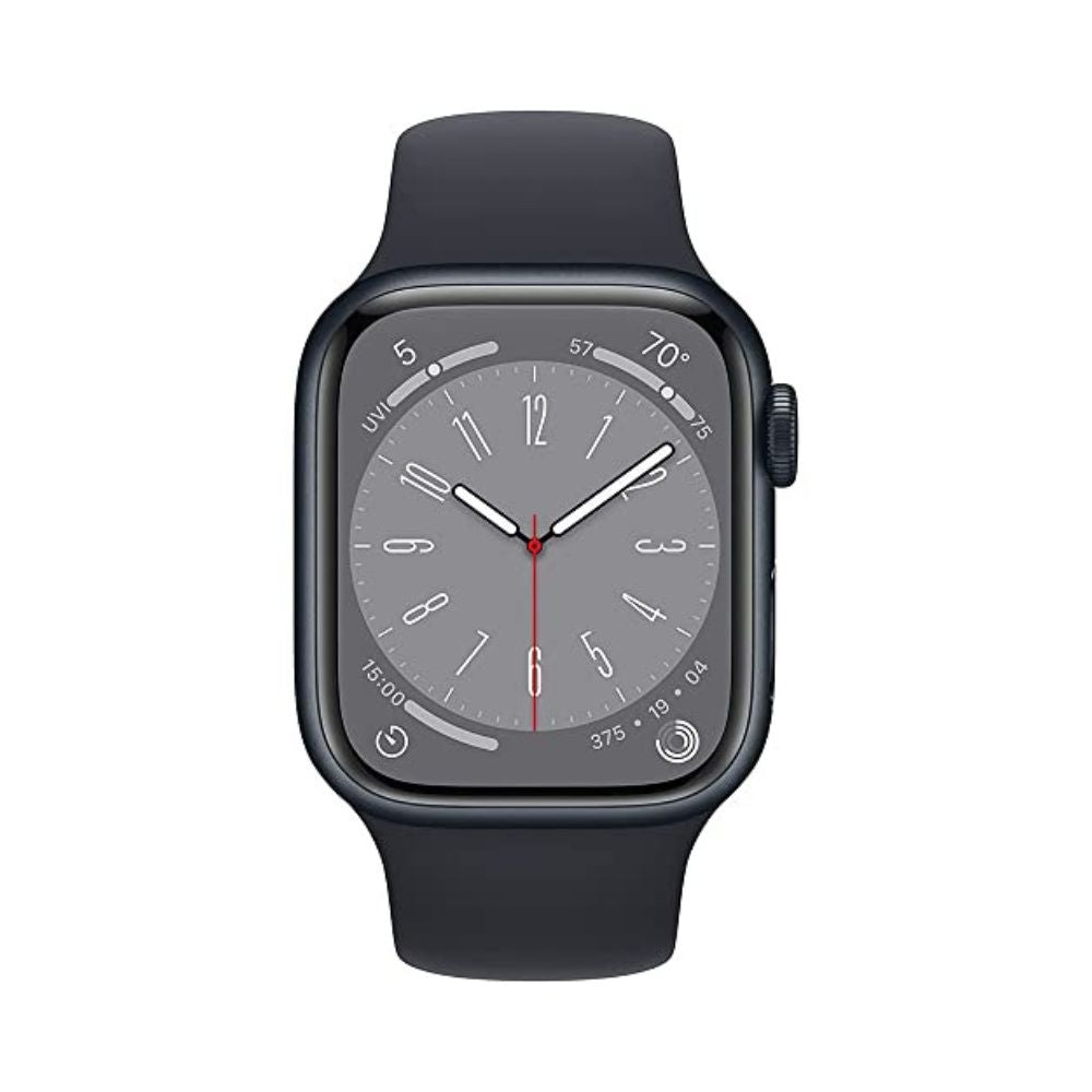 Apple Watch Series 8 (GPS + Cellular) 45mm Aluminum Case with Midnight Sport Band - S/M - MNVJ3LL/A