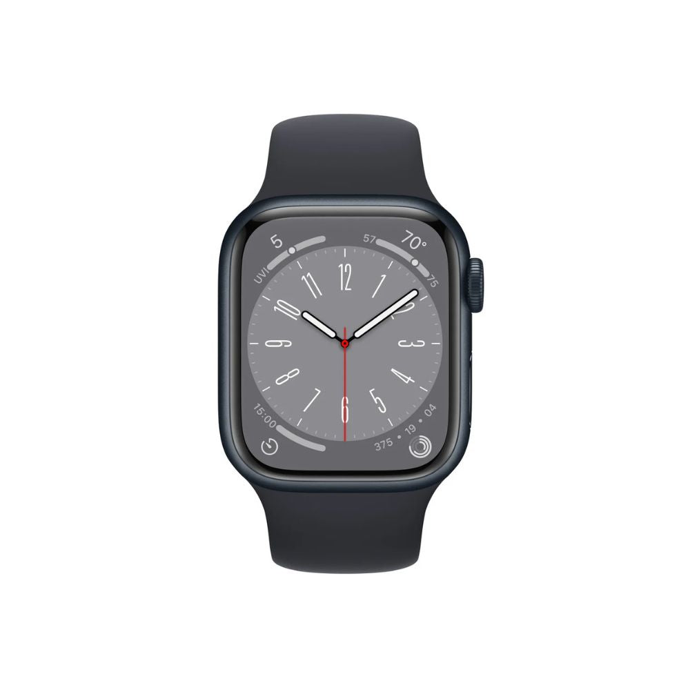 Apple Watch Series 8 [GPS + Cellular, 41mm] - Midnight Aluminum Case with Midnight Sport Band, M/L - MNUW3LL/A