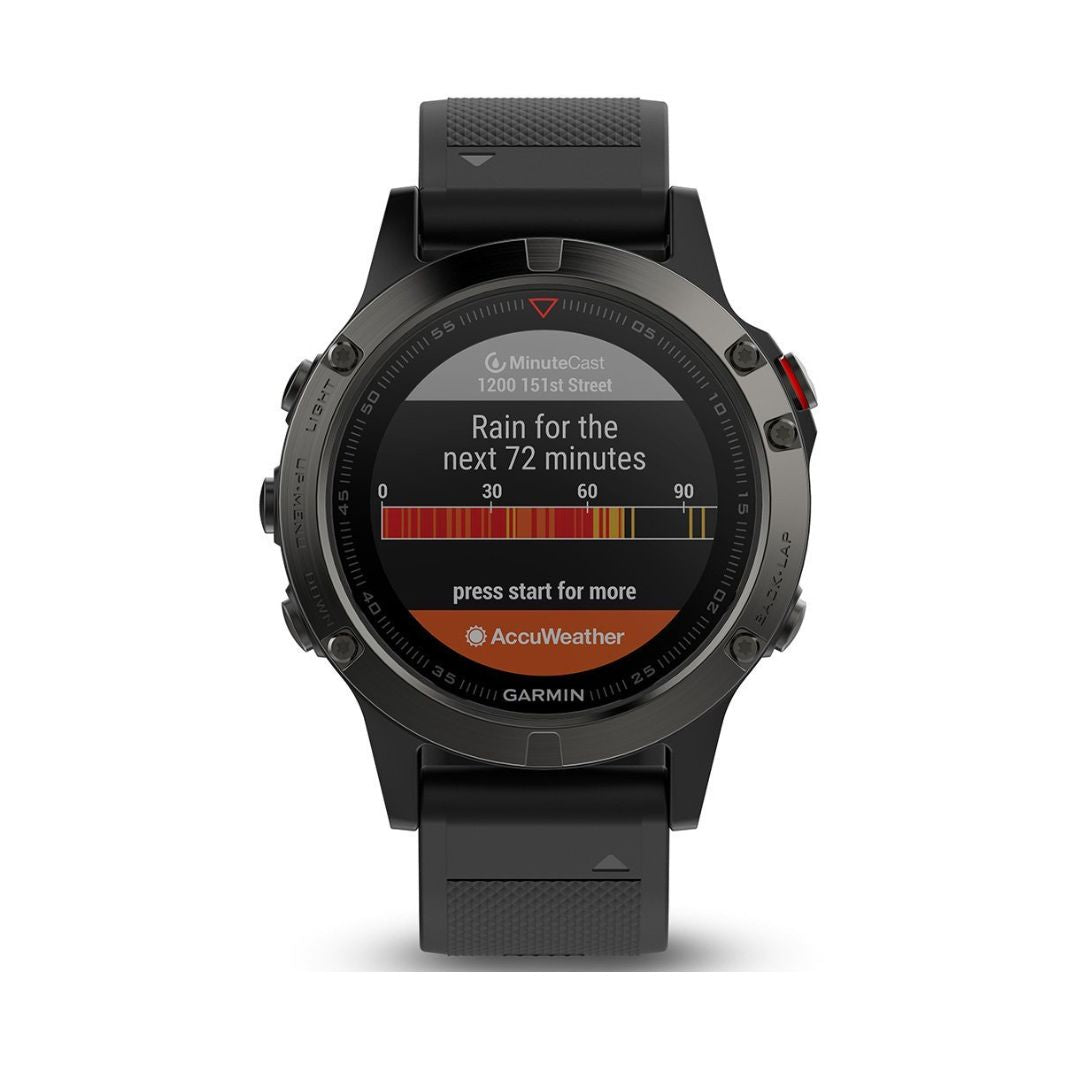 Garmin Fenix 5 Smartwatch 47mm Slate gray with Black Band - 010-01688-00