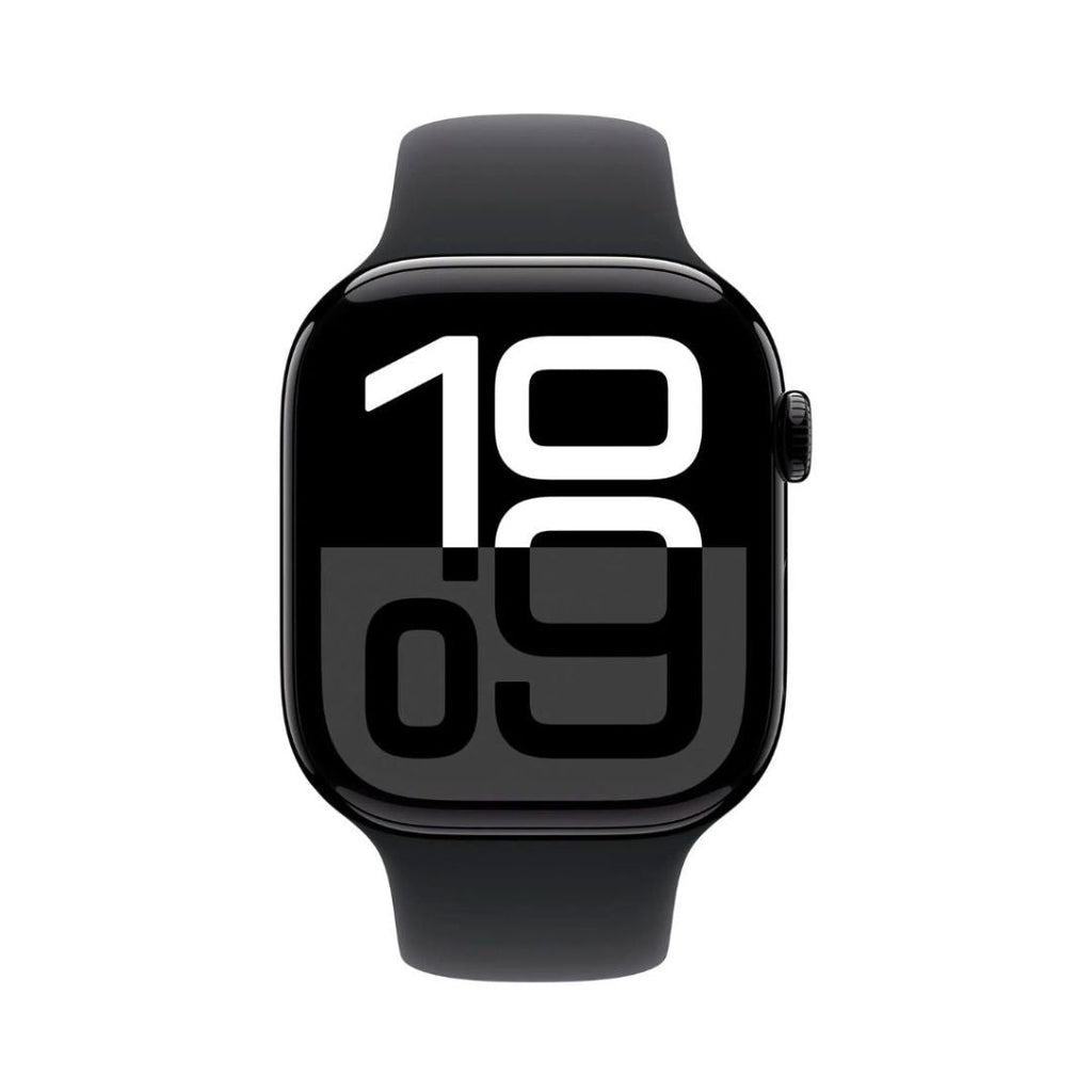 Apple Watch Series 10 GPS + Cellular 46mm Aluminum Case with Black Sport Band - MWY43LW/A