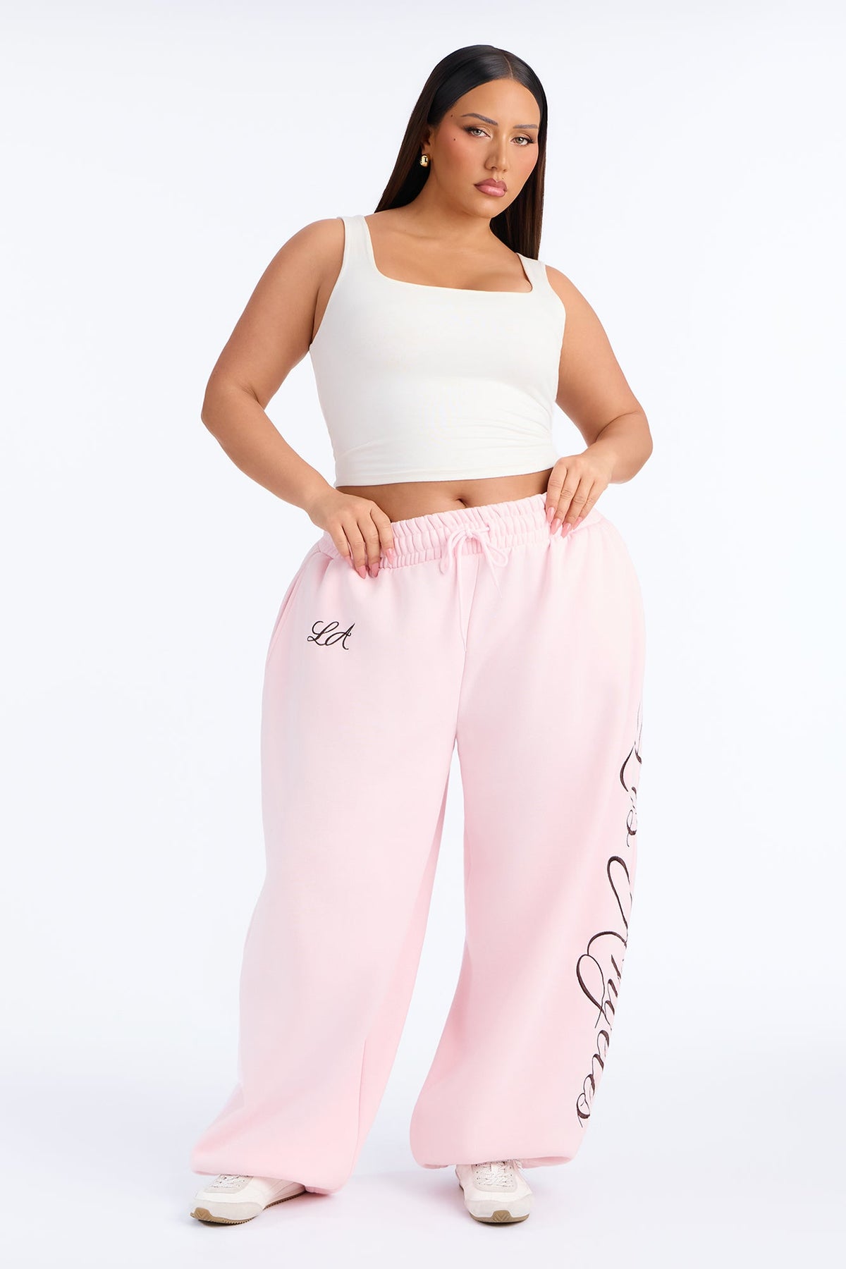 Los Angeles Script Barrel Sweatpants - Pink