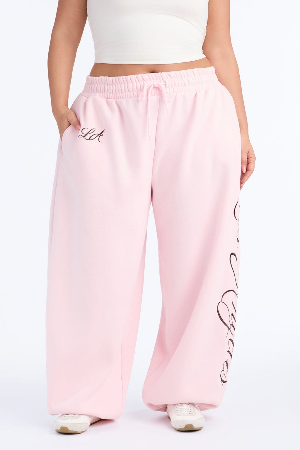 Los Angeles Script Barrel Sweatpants - Pink