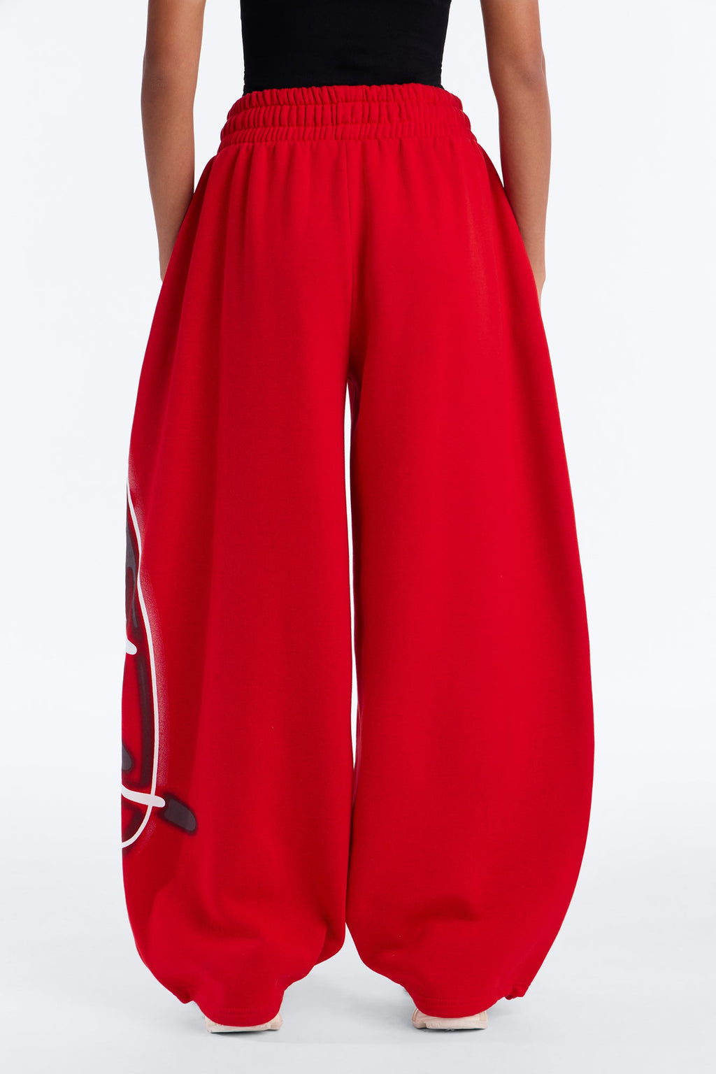 New York Airbrushed Barrel Sweatpants - Red
