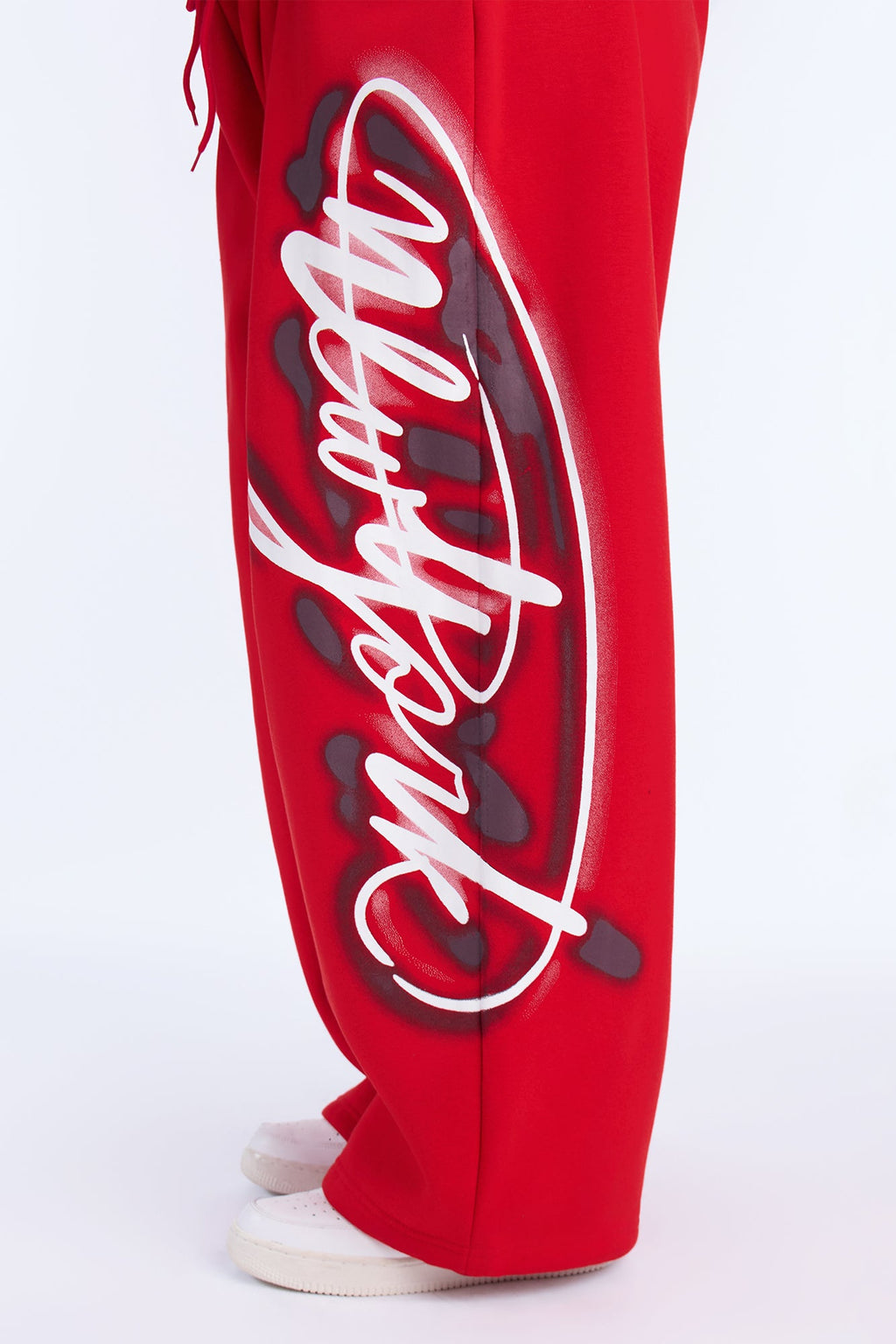 New York Airbrushed Barrel Sweatpants - Red