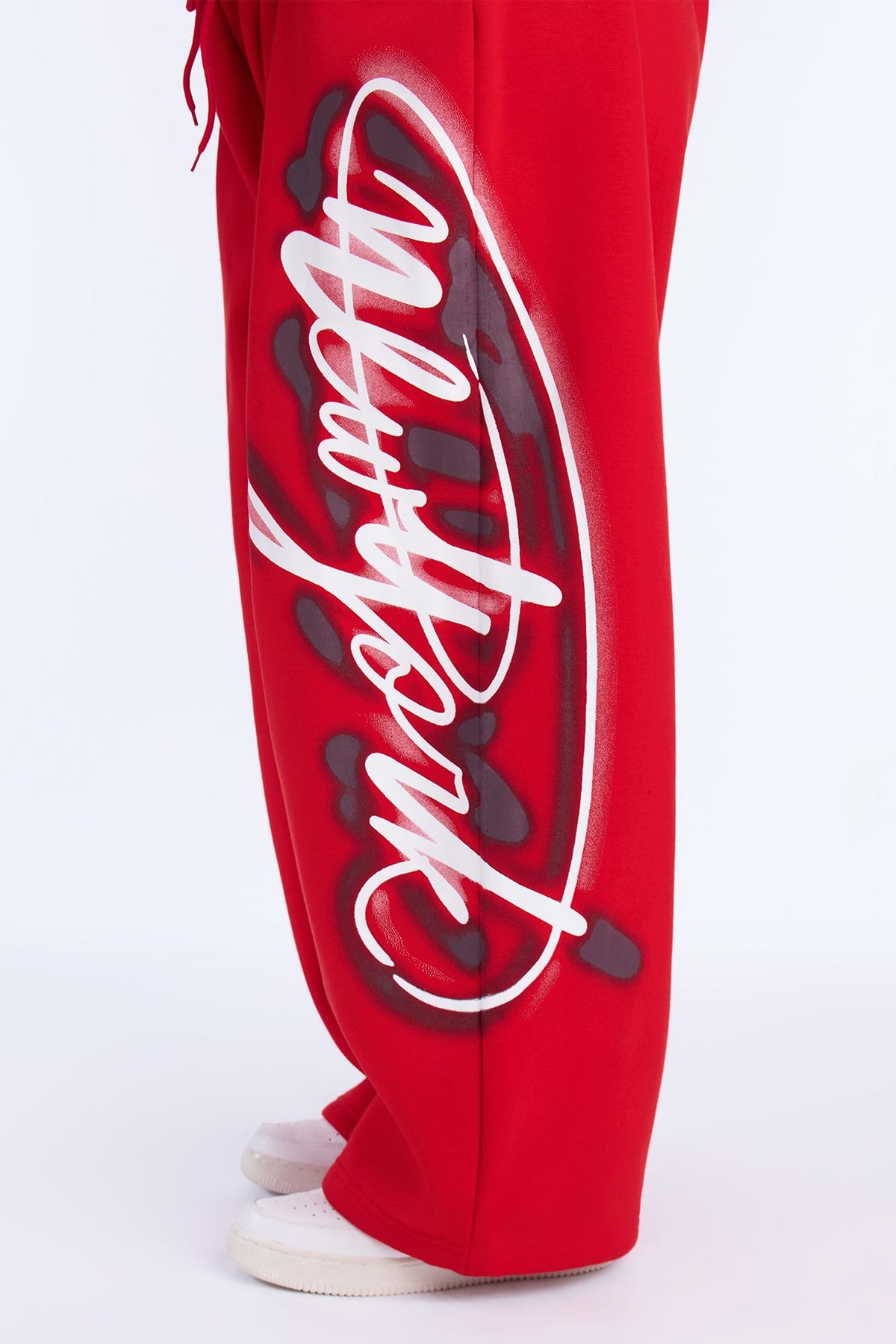 New York Airbrushed Barrel Sweatpants - Red