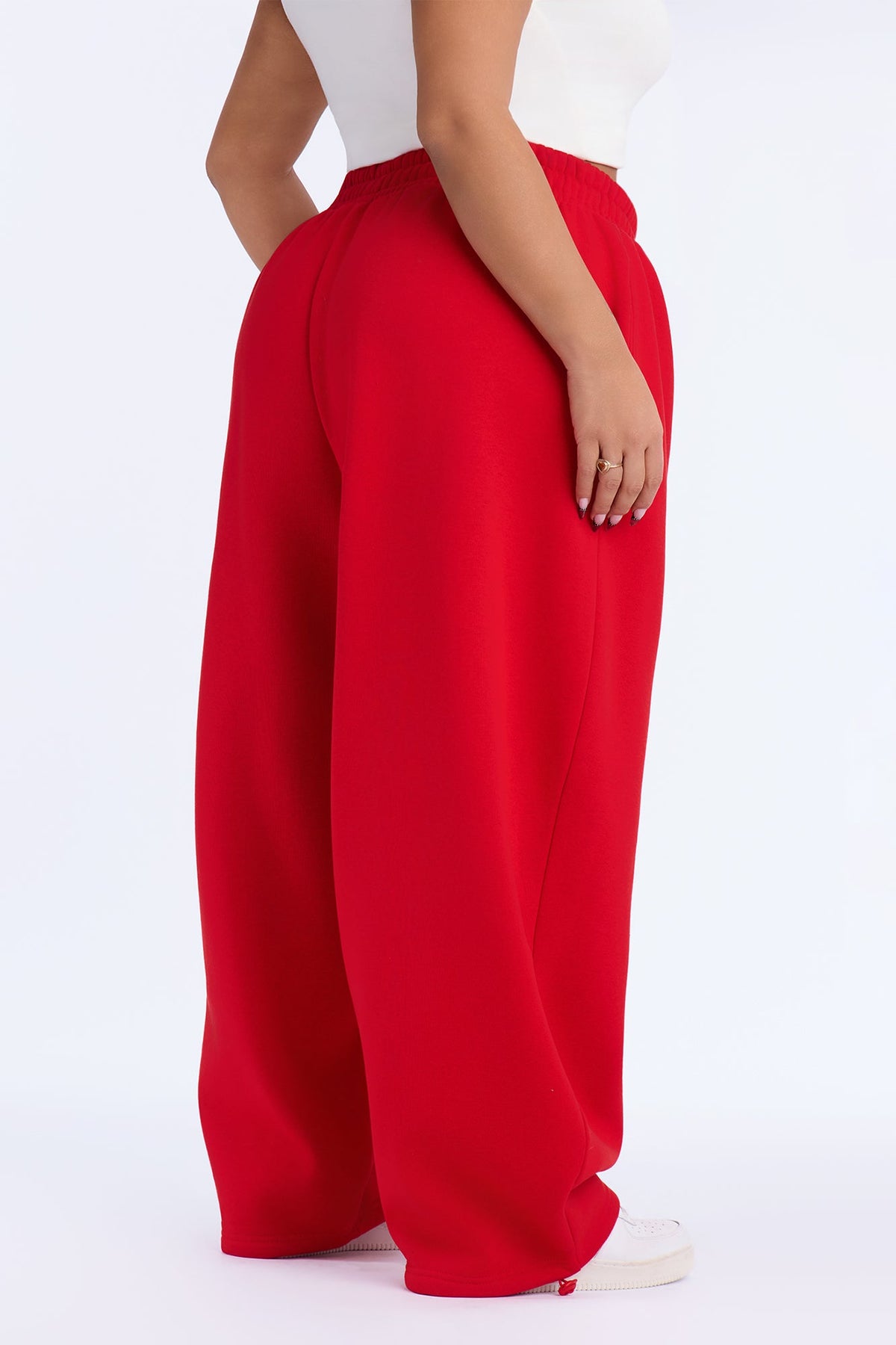 New York Airbrushed Barrel Sweatpants - Red