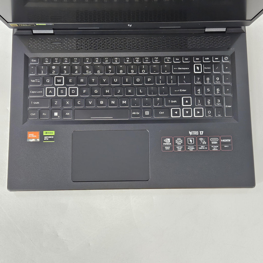 Acer Nitro 17 Black 3.8 GHz AMD Ryzen 7 7840HS 16GB RAM 1TB Solid State Drive NVIDIA GeForce RTX 4060 8 GB