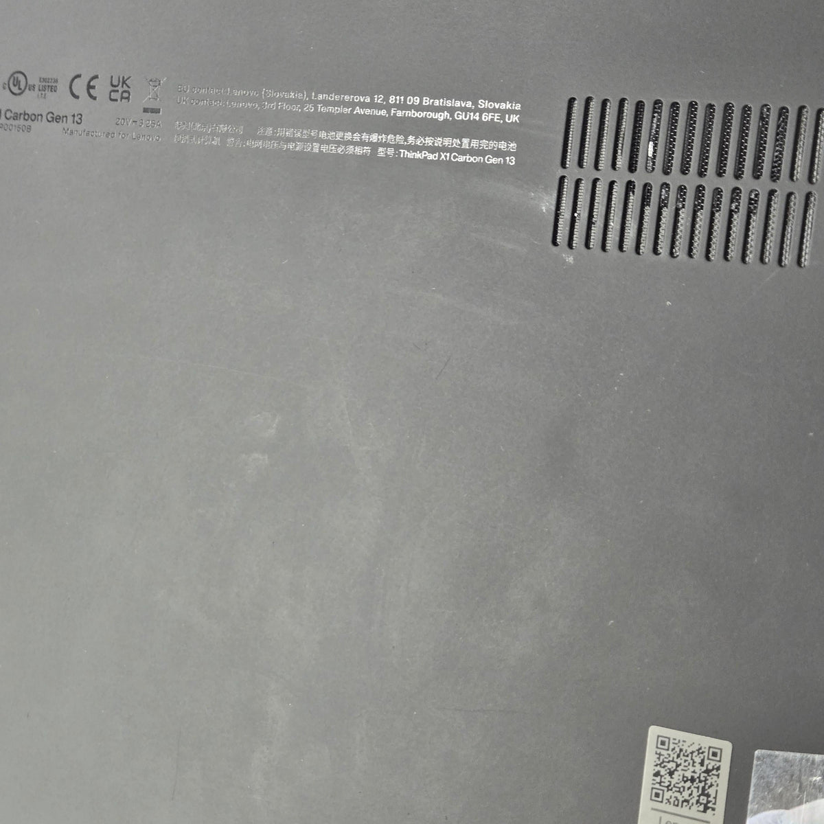 Lenovo ThinkPad X1 Carbon Gen 13 14 Gray 2.2 GHz Intel Core Ultra 7 Series 2 32GB RAM 1TB Solid State Drive