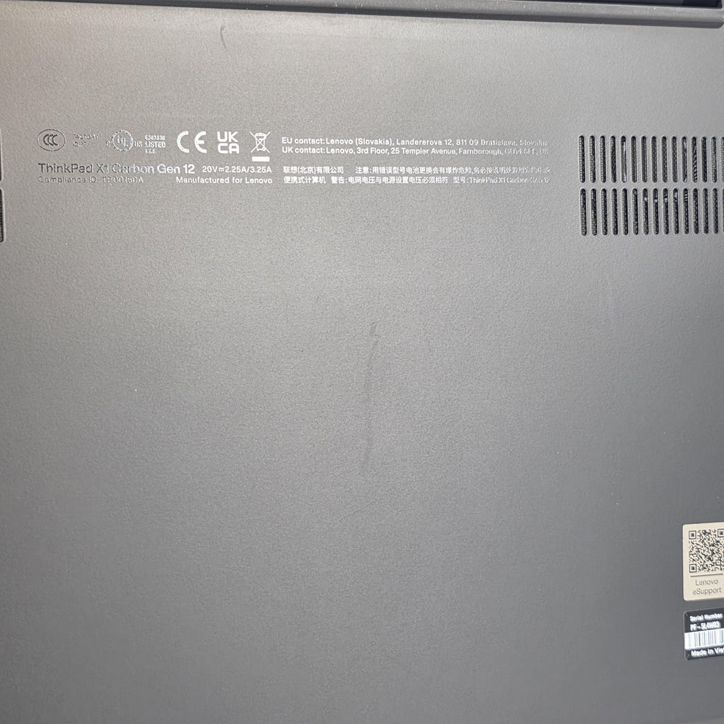 Lenovo ThinkPad X1 Carbon Gen 12 14 Black 1.7 GHz Intel Core Ultra 7 32GB RAM 2TB Solid State Drive