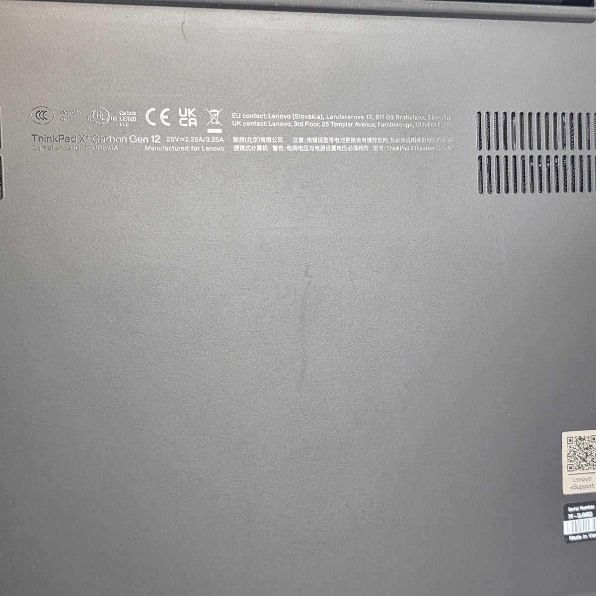 Lenovo ThinkPad X1 Carbon Gen 12 14 Black 1.7 GHz Intel Core Ultra 7 32GB RAM 2TB Solid State Drive