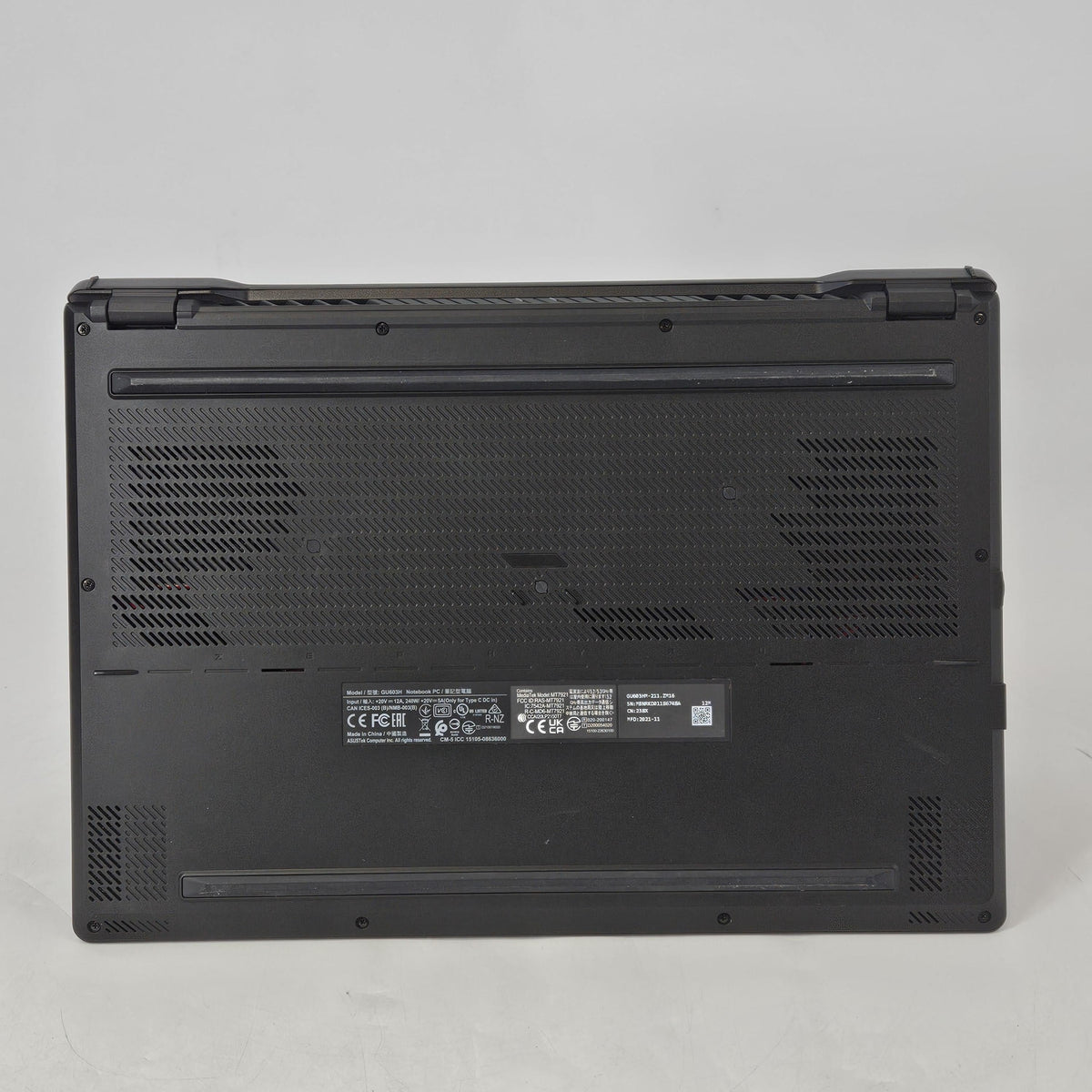 Asus ROG Zephyrus M16 GU603 16 Black 2.5 GHz Intel Core i9 11th Gen. 16GB RAM 1TB Solid State Drive NVIDIA GeForce RTX 3060 6 GB
