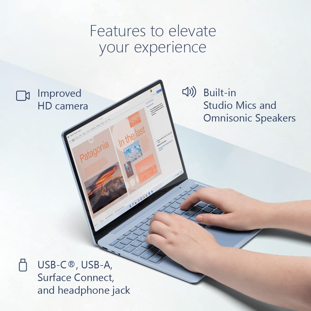 Microsoft Surface Laptop Go 2 - 12.4 - i5 8GB - 256GB SSD - Ice Blue 8QF-00012
