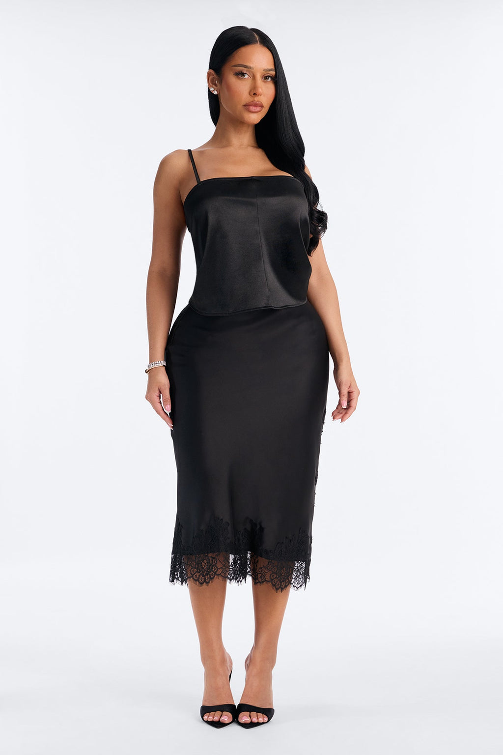 Private Party High Low Top - Black