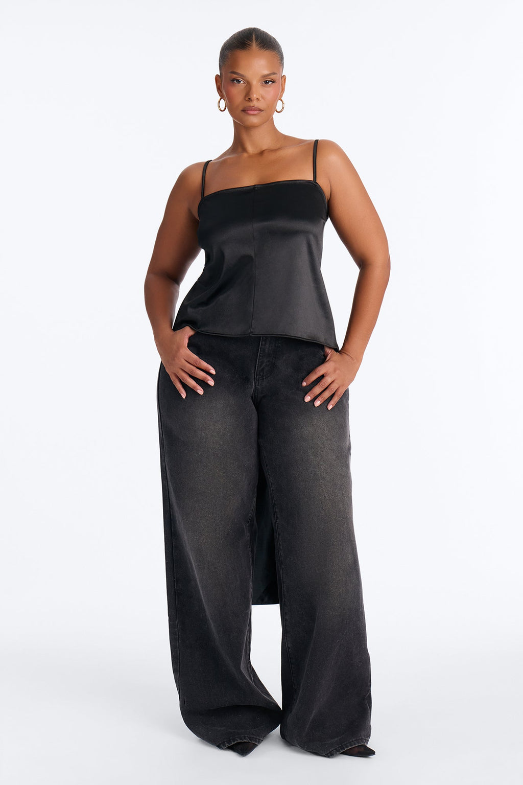 Private Party High Low Top - Black