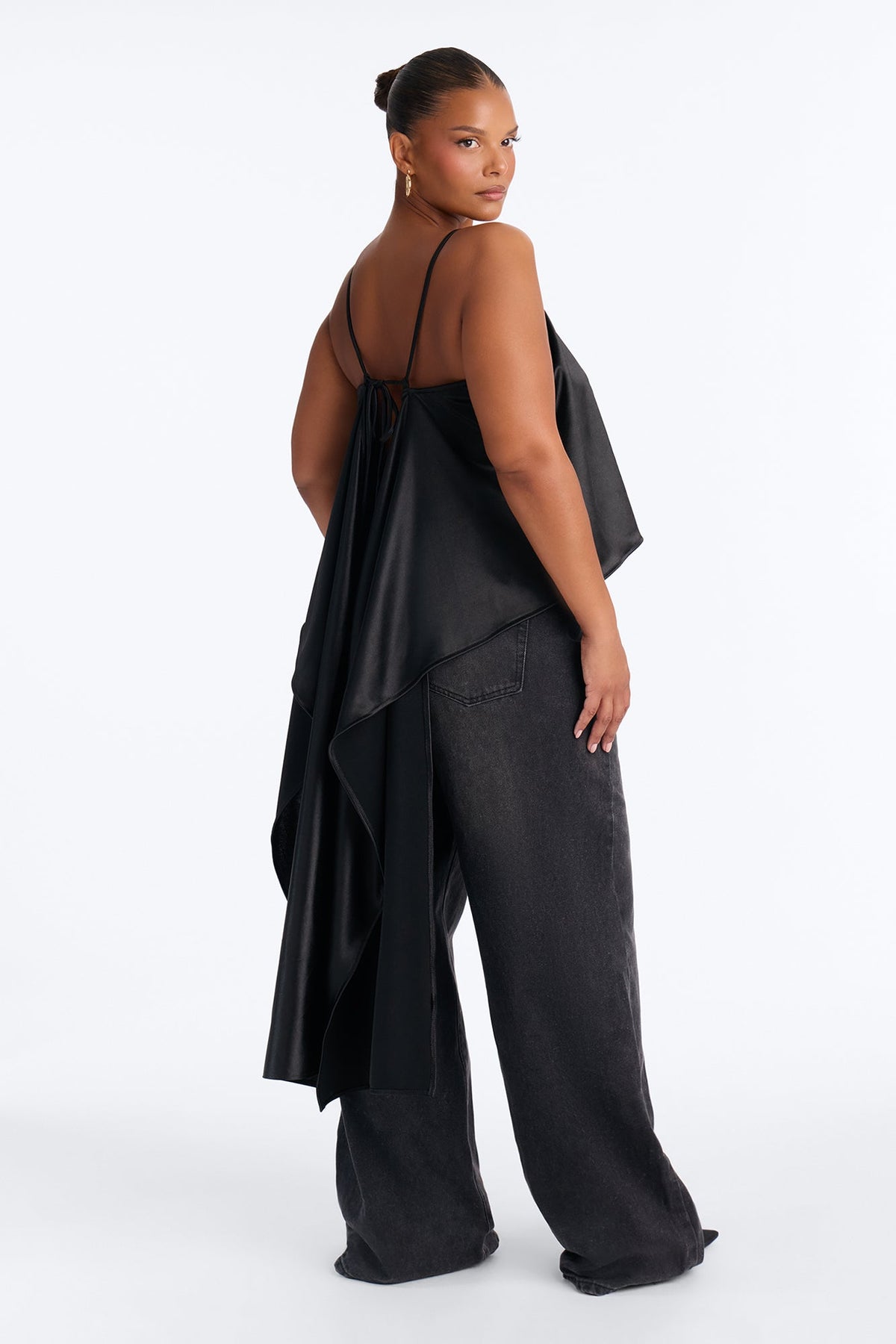 Private Party High Low Top - Black