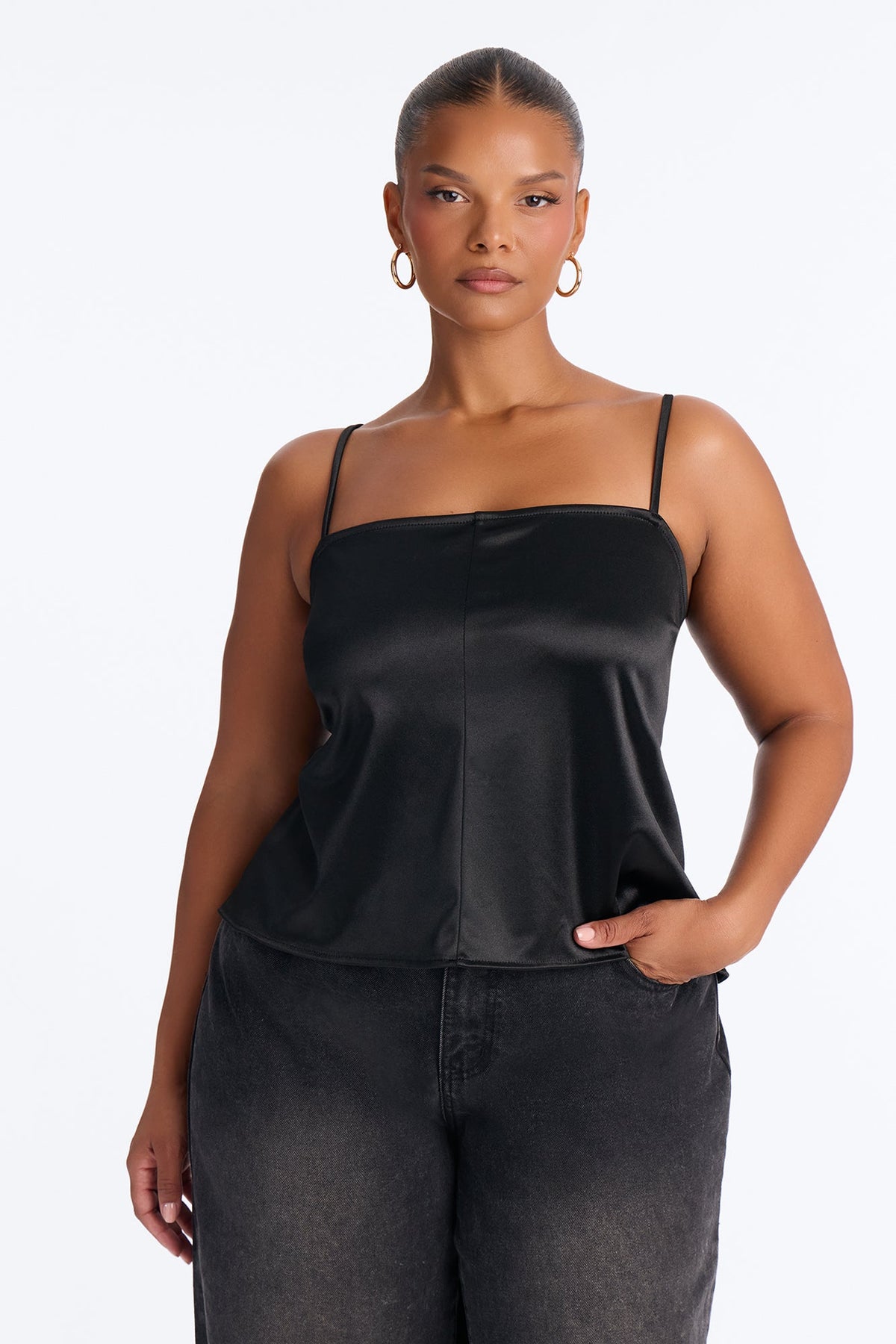 Private Party High Low Top - Black