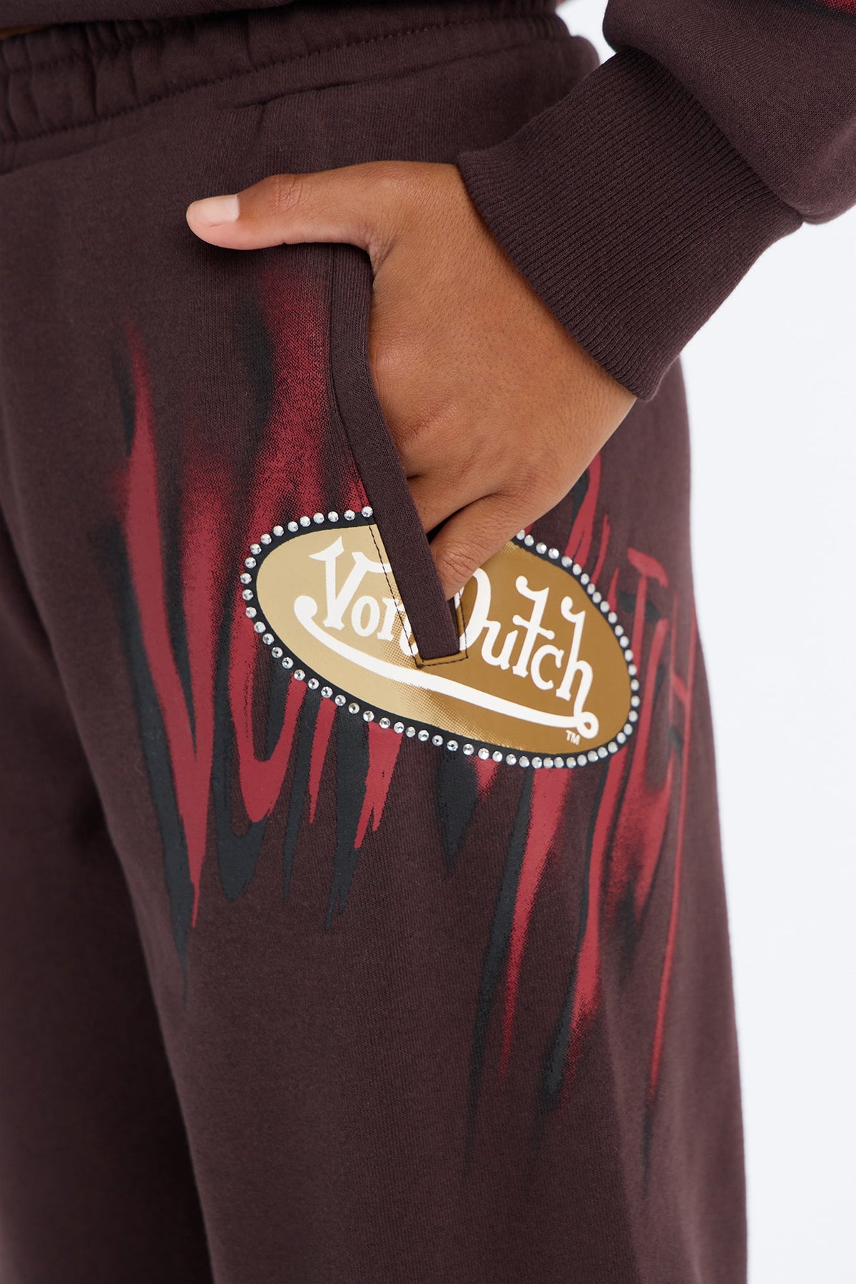 Mini Von Dutch Graffiti Sweatpant - Brown