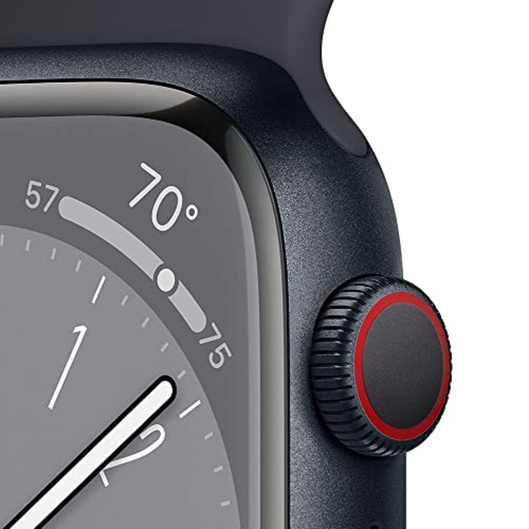 Apple Watch Series 8 45MM GPS + Cellular Midnight Aluminum Case Midnight Band - M/L - MNVL3LL/A