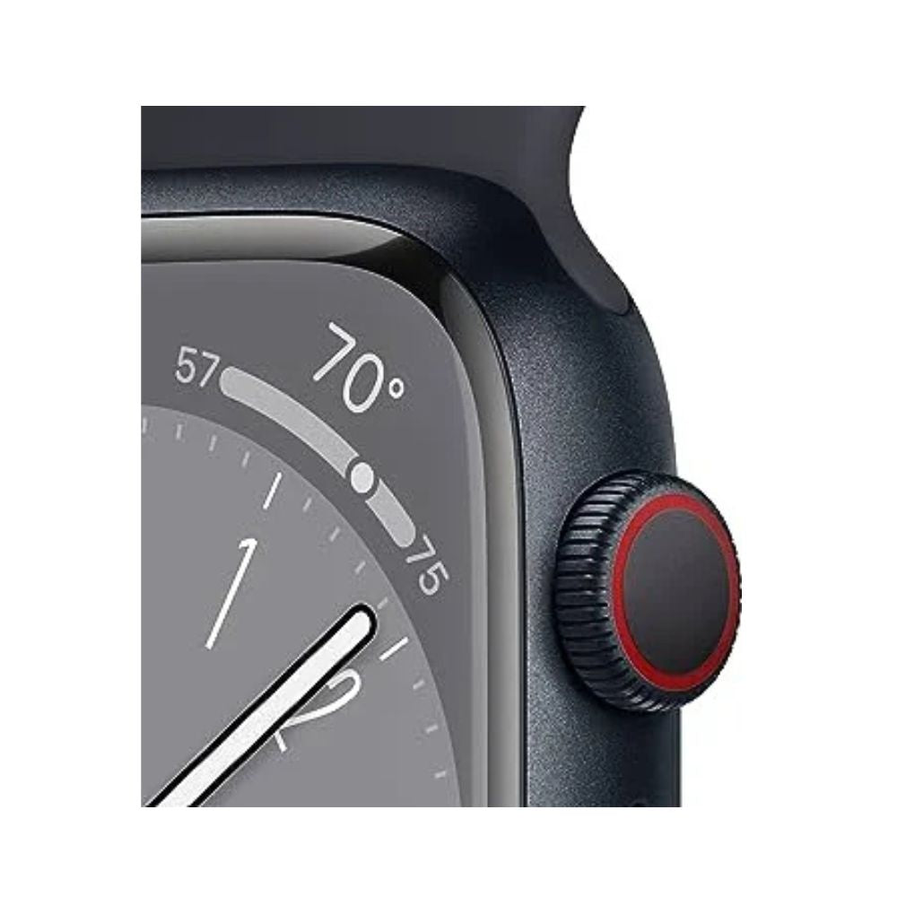 Apple Watch Series 8 [GPS + Cellular, 41mm] - Midnight Aluminum Case with Midnight Sport Band, M/L - MNUW3LL/A