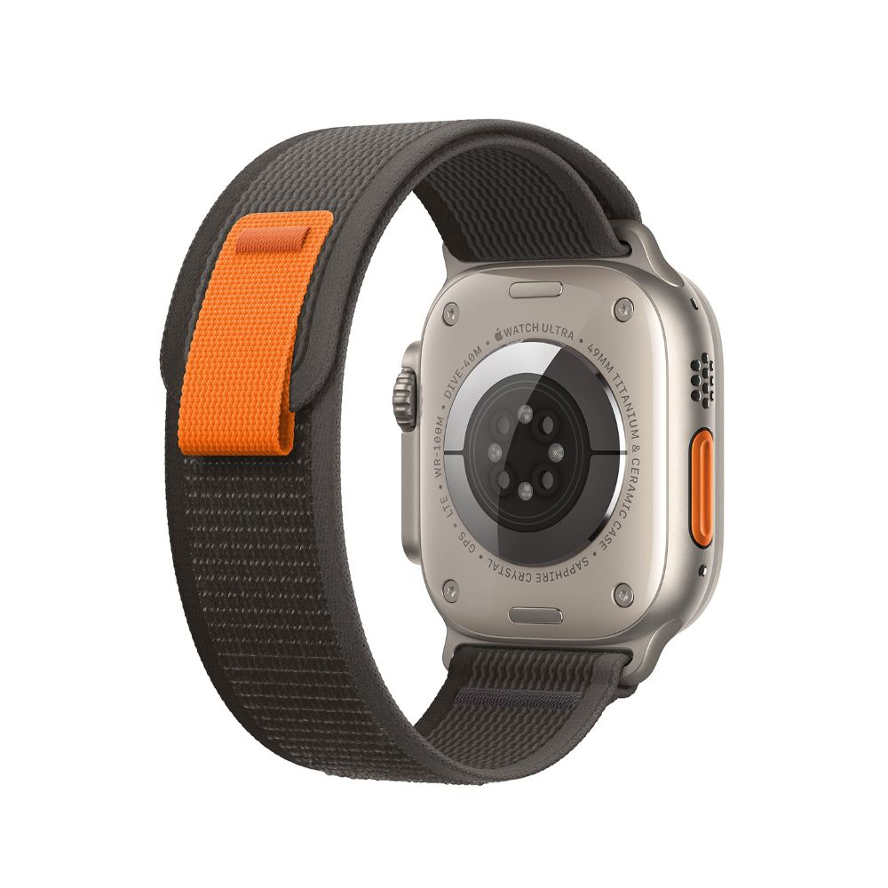 Apple Watch Ultra (GPS+Cell) 49mm Titanium Case w/ Black/Gray Trail Loop - S/M - MQF43LL/A