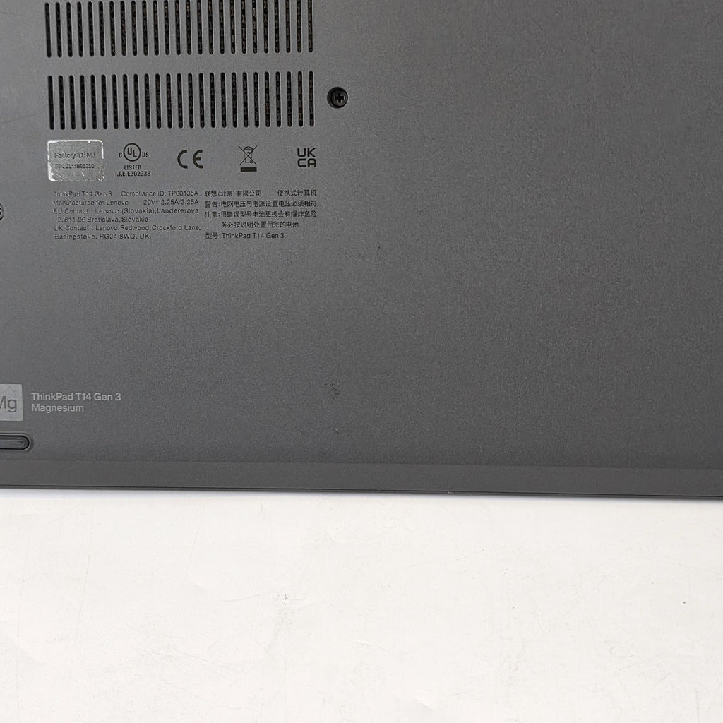 Lenovo ThinkPad T14 Gen 3 Black 2.2 GHz Intel Core i7 12th Gen. 16GB RAM 512GB Solid State Drive