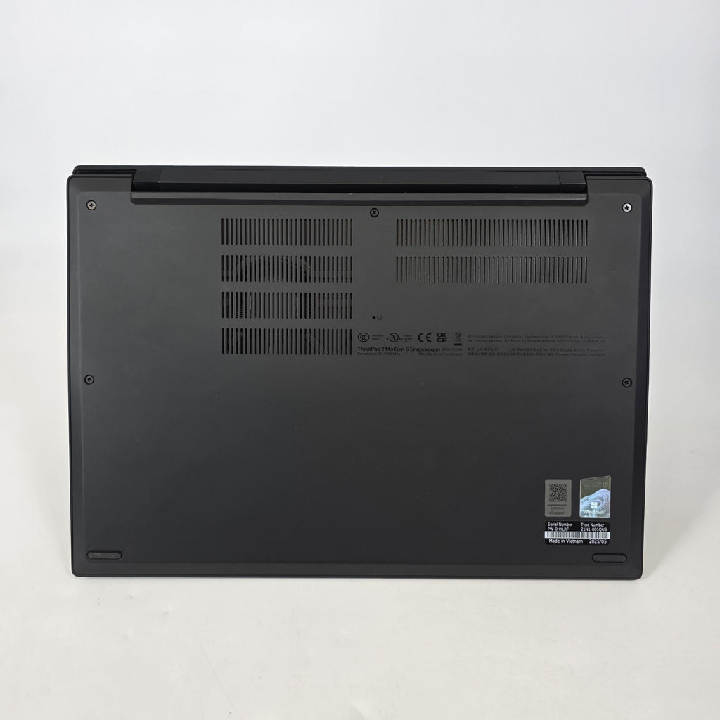 Lenovo ThinkPad T14s Gen 6 Black 3.4 GHz Qualcomm Snapdragon X Elite 32GB RAM 1TB Solid State Drive