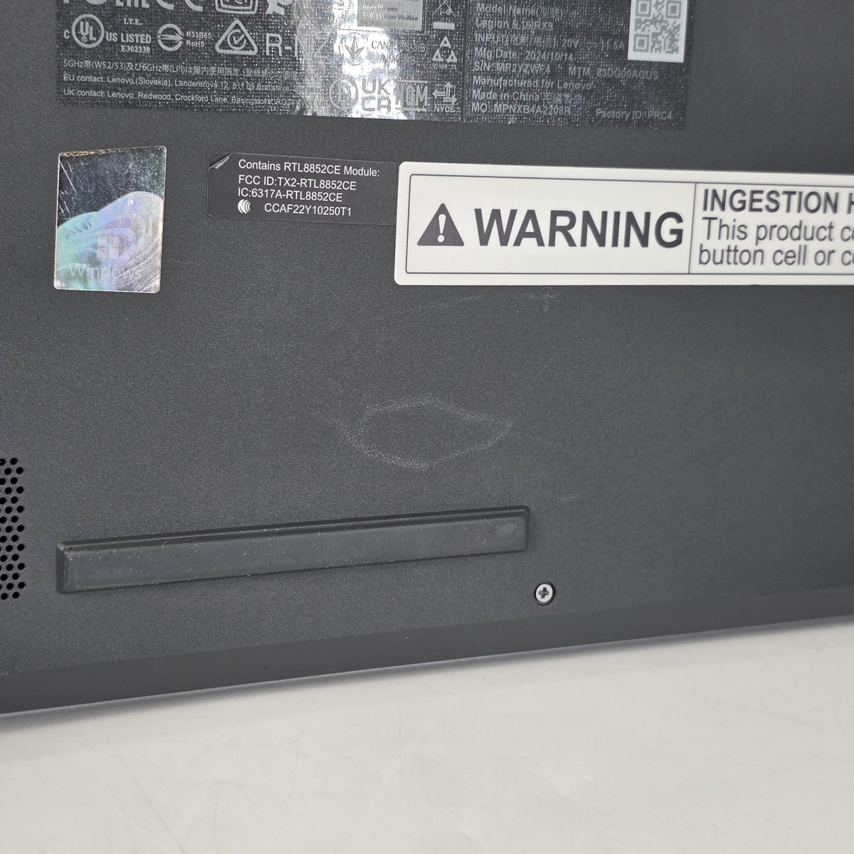Lenovo Legion 5i Gen 9 16 Gray 2.2 GHz Intel Core i9 14th Gen. 32GB RAM 1TB Solid State Drive NVIDIA GeForce RTX 4060 8 GB