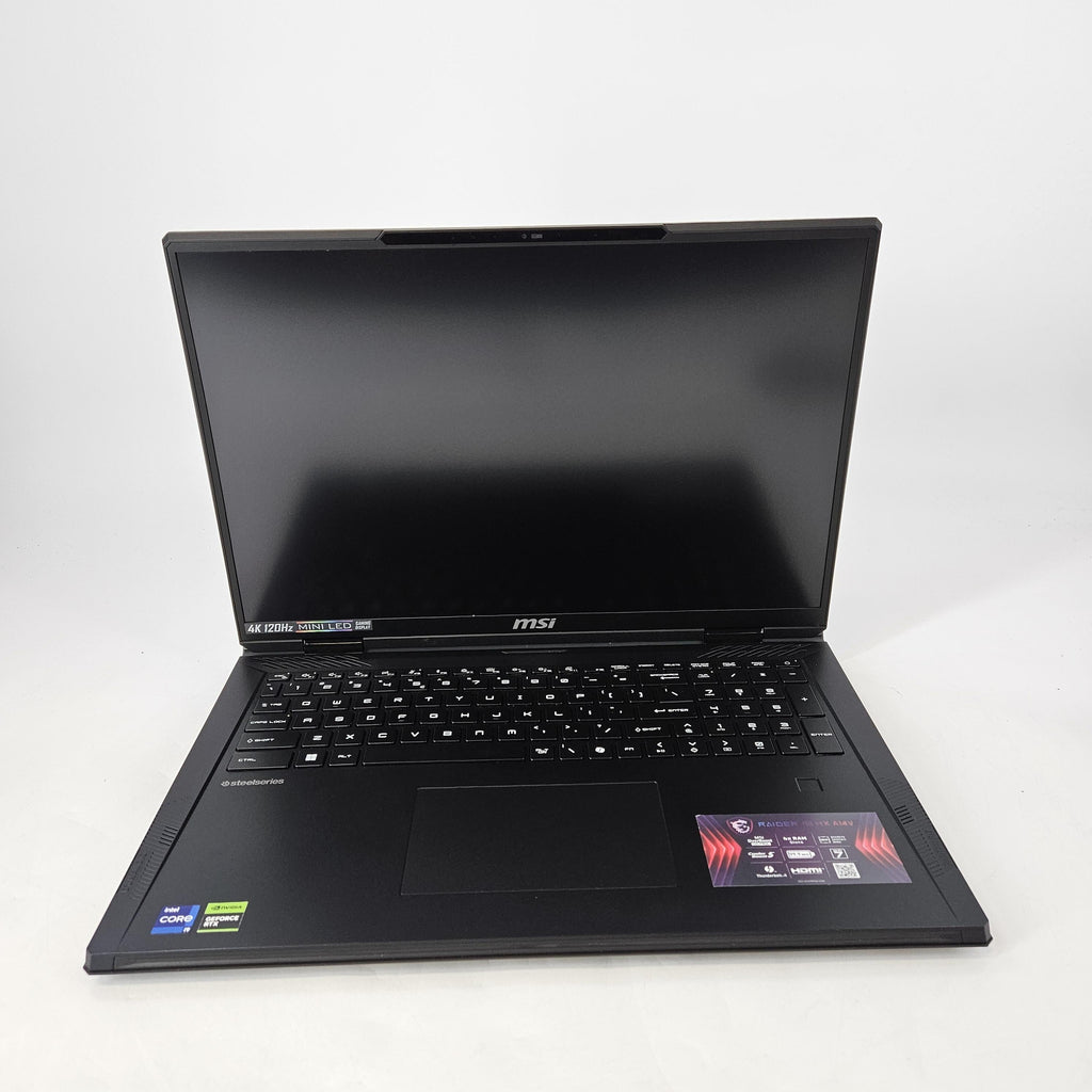 MSI Raider 18 HX 18 Black 2.2 GHz Intel Core i9 14th Gen. 16GB RAM 2TB Solid State Drive NVIDIA GeForce RTX 4080 12 GB