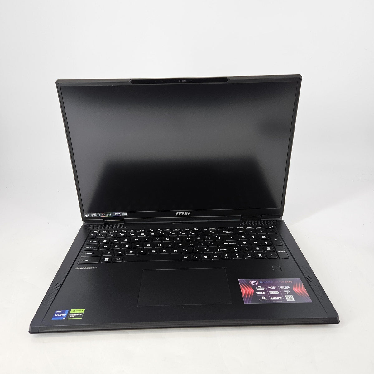 MSI Raider 18 HX 18 Black 2.2 GHz Intel Core i9 14th Gen. 16GB RAM 2TB Solid State Drive NVIDIA GeForce RTX 4080 12 GB