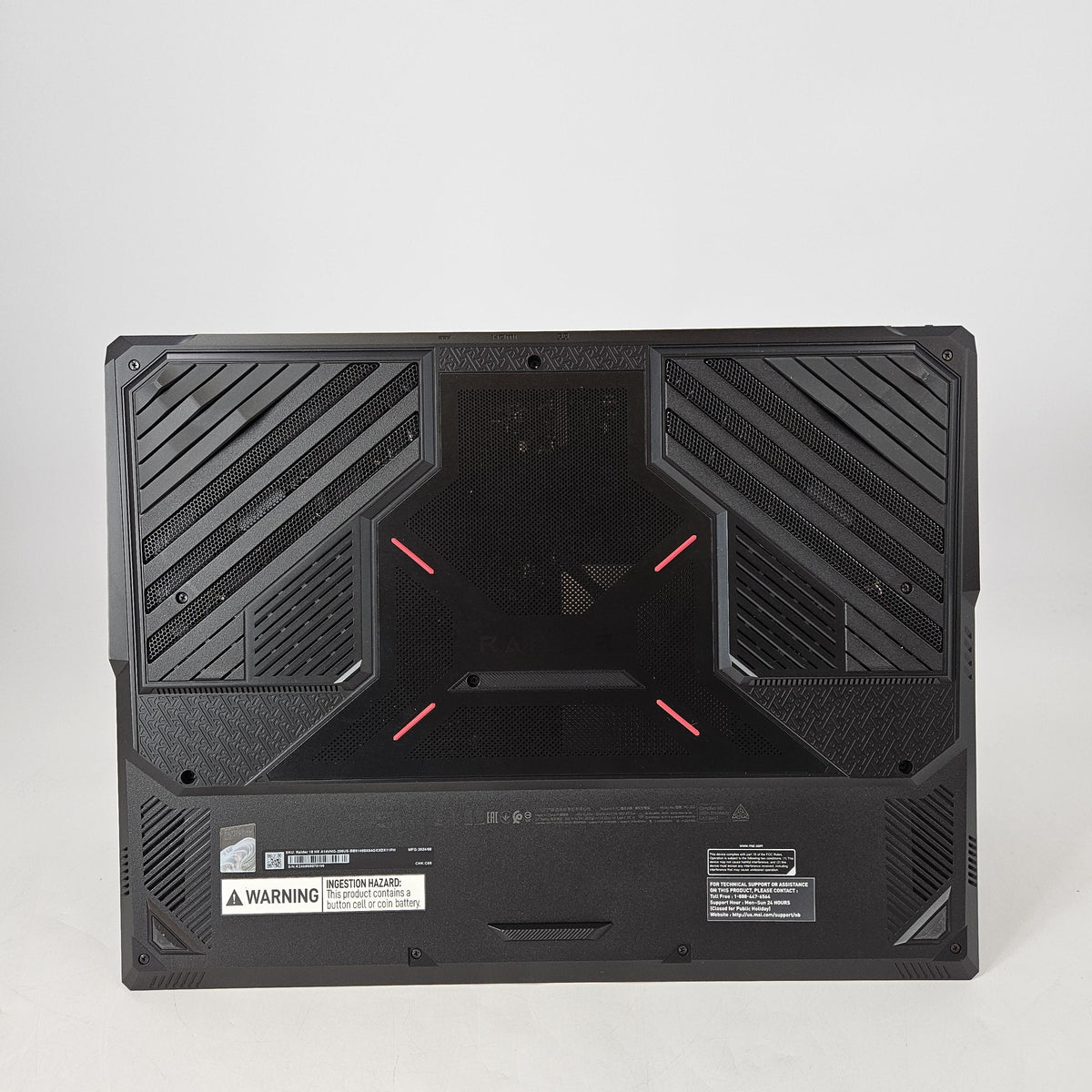 MSI Raider 18 HX 18 Black 2.2 GHz Intel Core i9 14th Gen. 16GB RAM 2TB Solid State Drive NVIDIA GeForce RTX 4080 12 GB