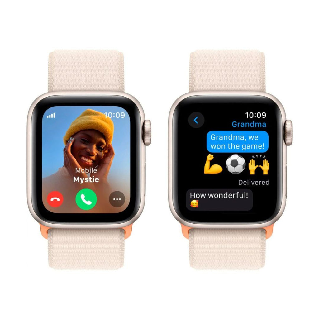 Apple Watch SE 2nd Gen (GPS + Cellular) – 40mm – Starlight Aluminum Case with Starlight Sport Loop – MRG33LL/A
