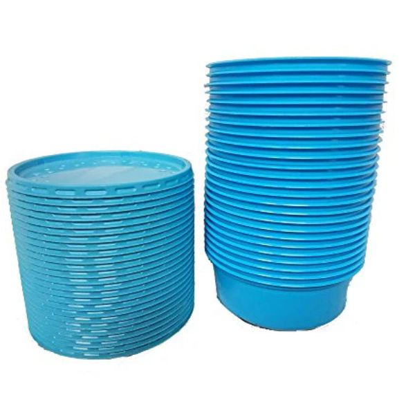 Bait Cups with Vented Lids Fabri-Kal Blue