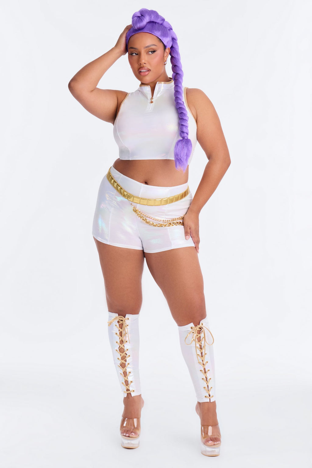 I'm Golden 5 Piece Costume Set - Silver/Combo