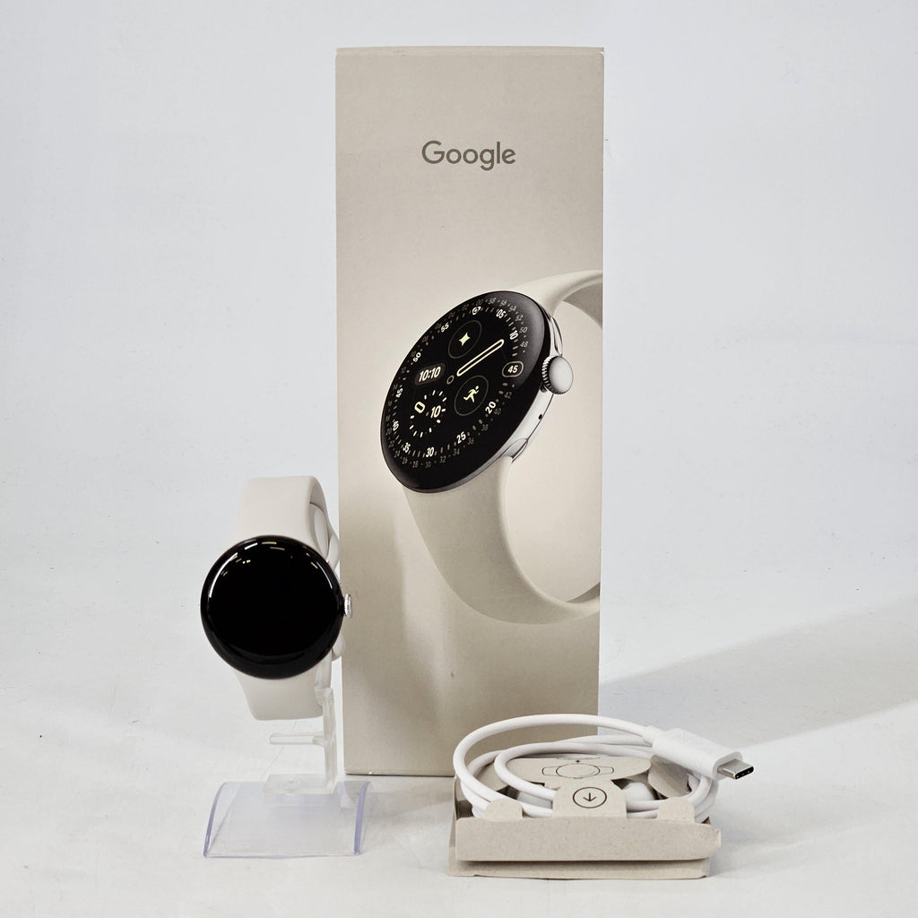 Google Pixel Watch 4 41mm Polished Silver Unlocked 32GB